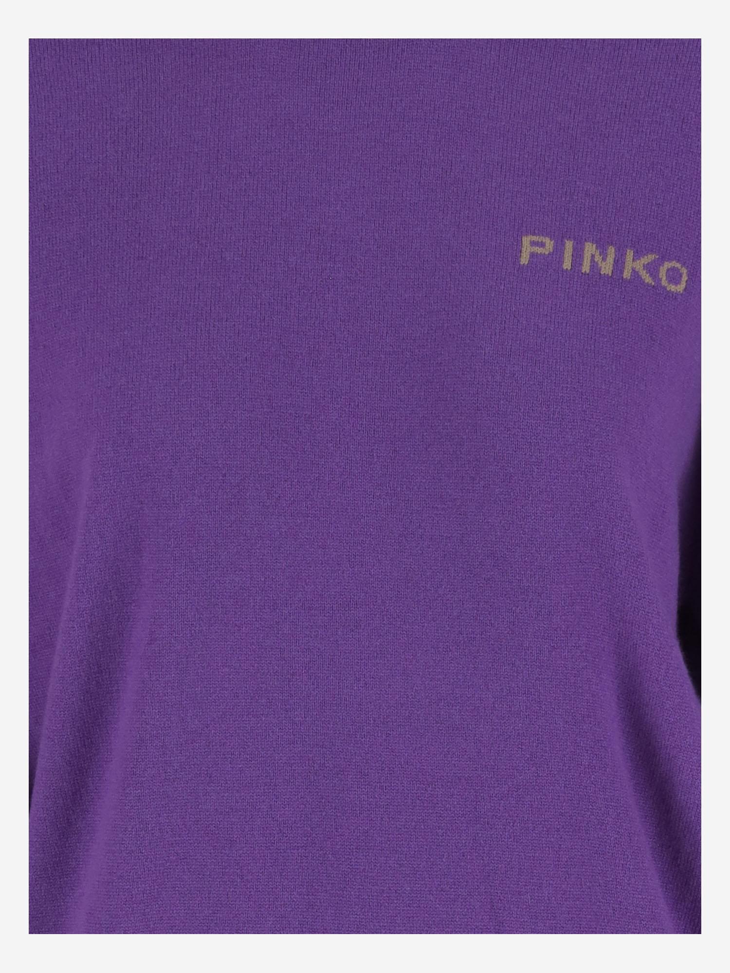 MAGLIONE IN LANA E CASHMERE CON LOGO 105561 A2SIYC6 PINKO
