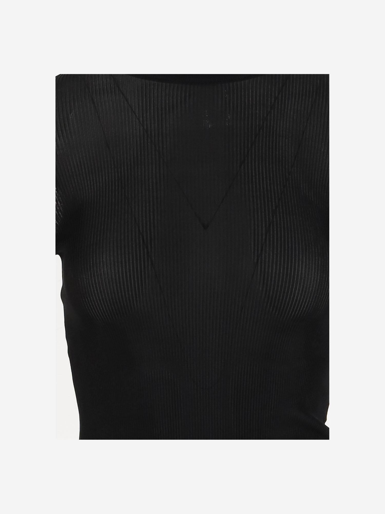 TOP IN SETA CON LOGO 654478 Y75AI1000 SAINT LAURENT