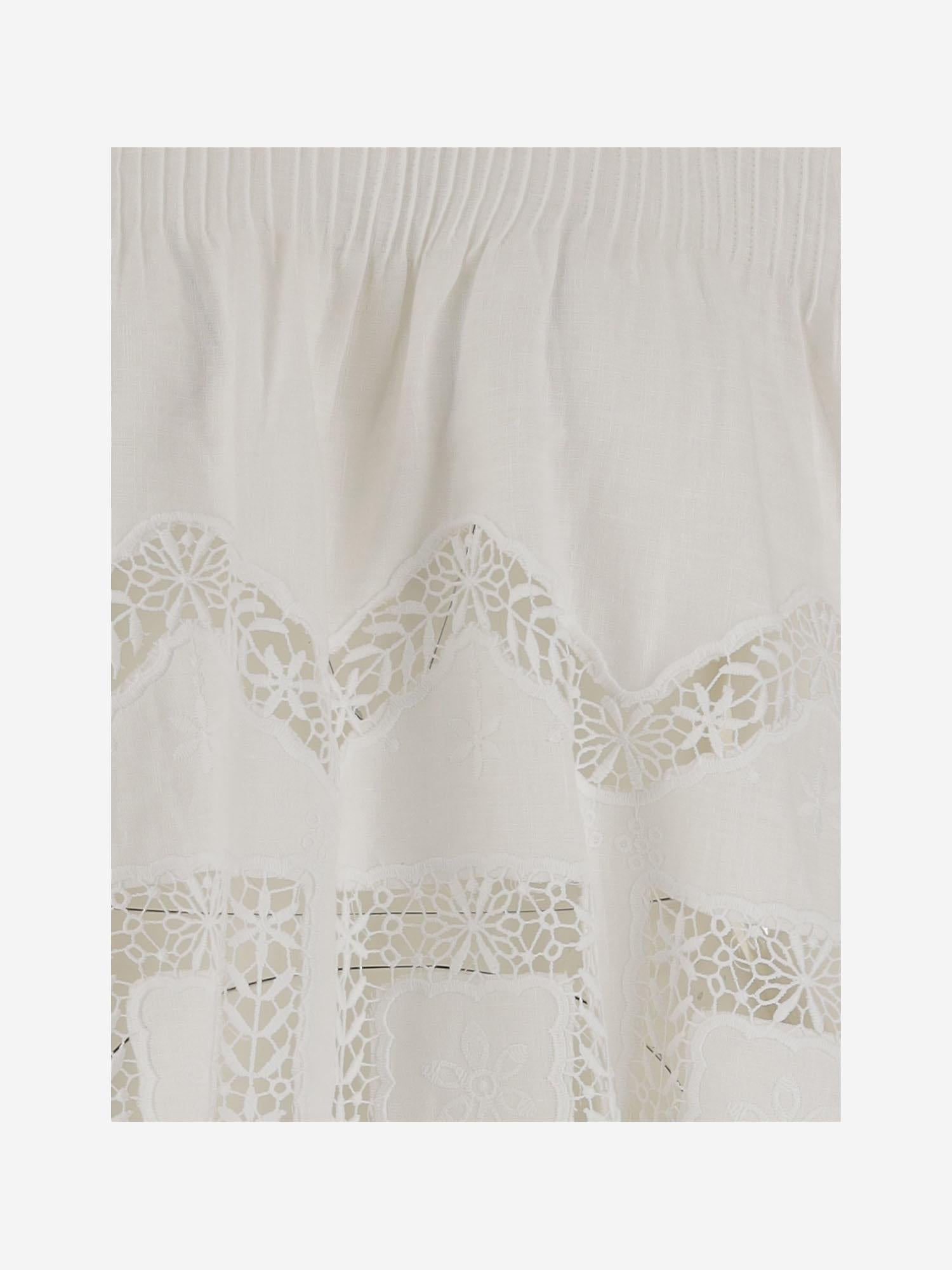 TOP IN LINO CON RICAMI LVSSS2025203 LUG VON SIGA