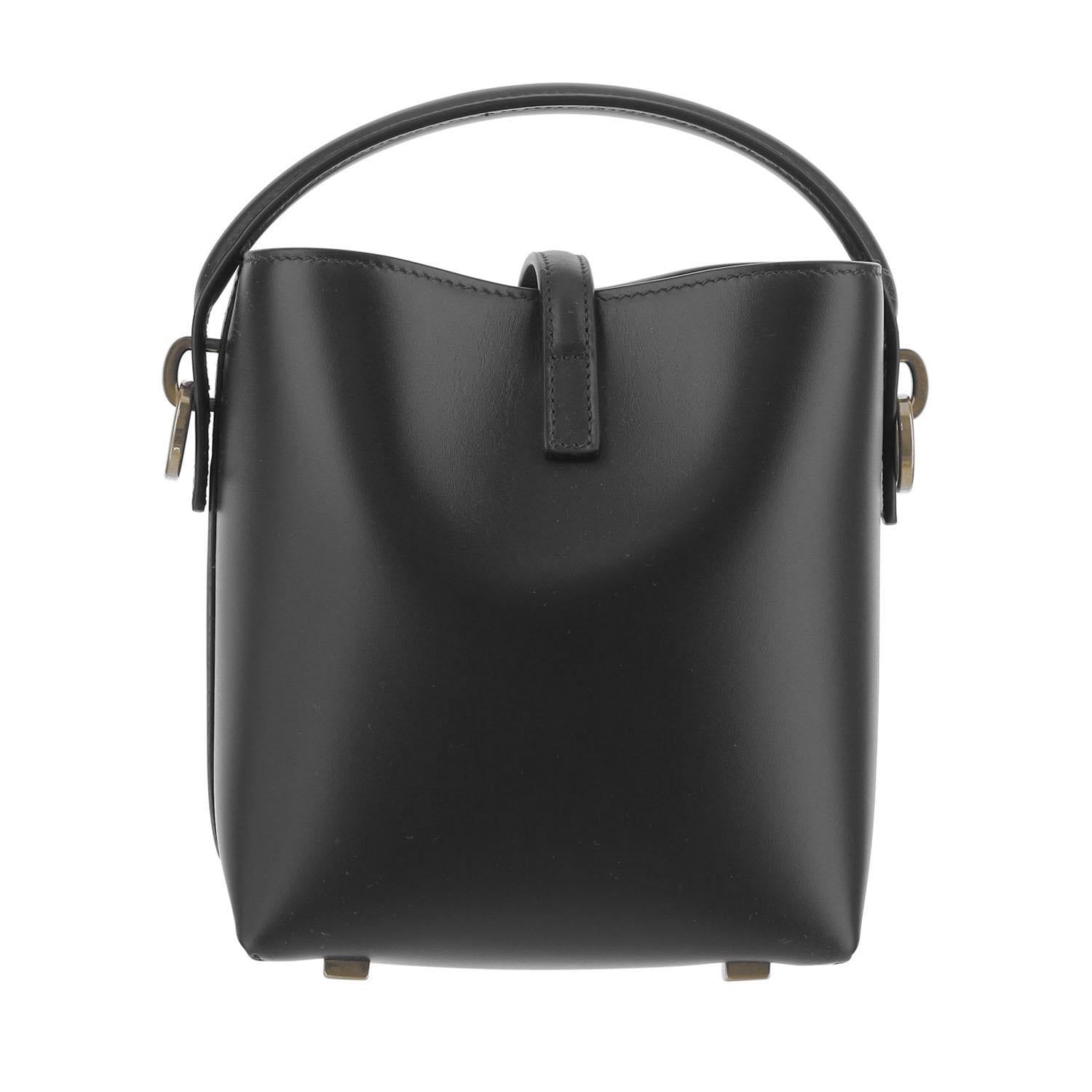 BORSA LE 37 MINI IN PELLE LUCIDA 765870 2R20W1000 SAINT LAURENT
