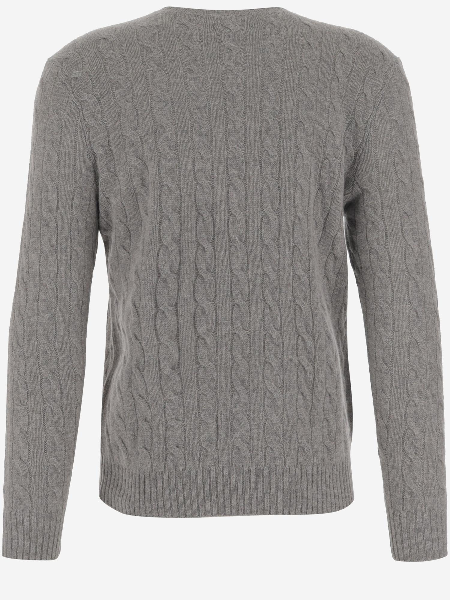 MAGLIA A TRECCE IN LANA E CASHMERE 710876762 012 POLO RALPH LAUREN