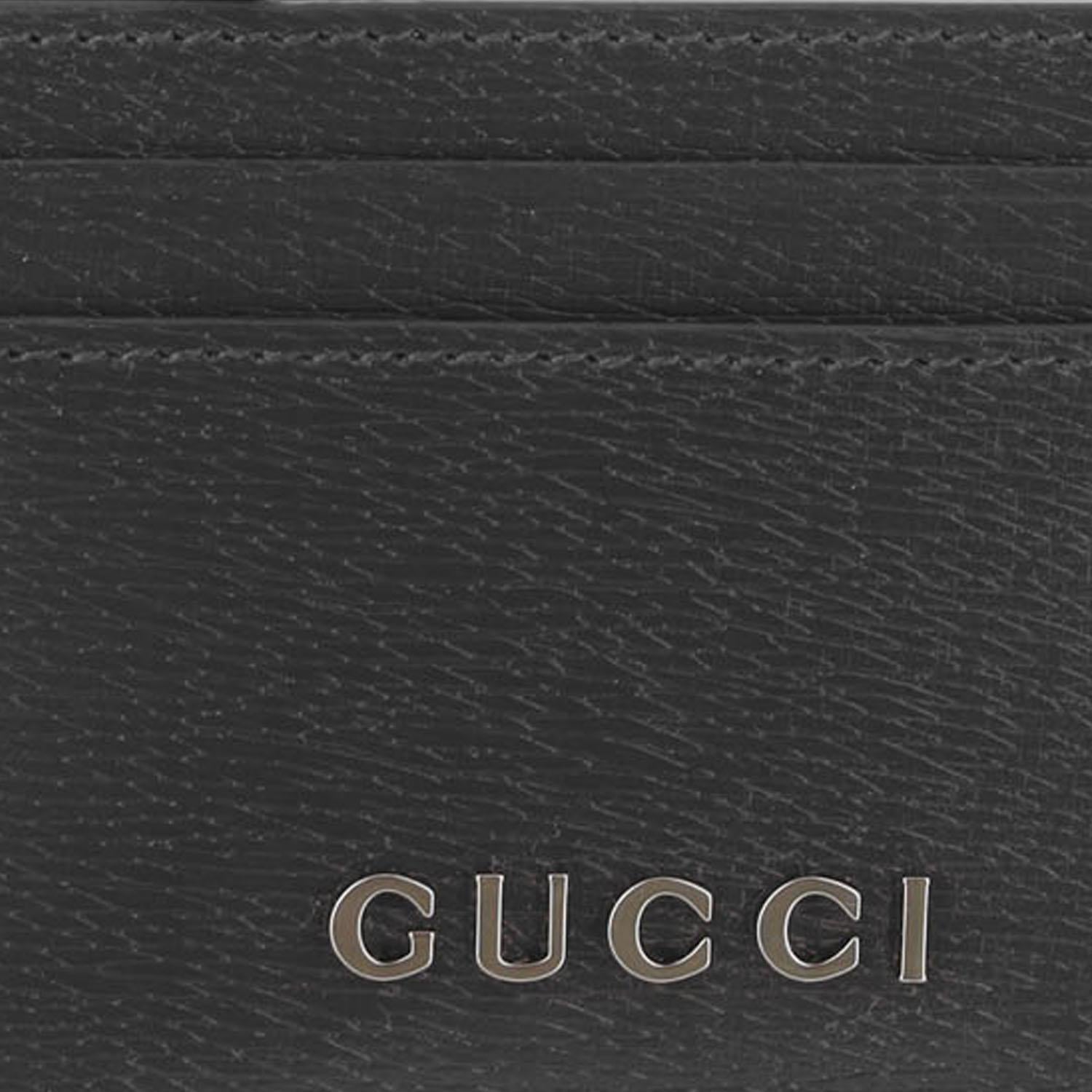 PORTA CARTE IN PELLE CON LOGO 773428 0OP0N1000 GUCCI