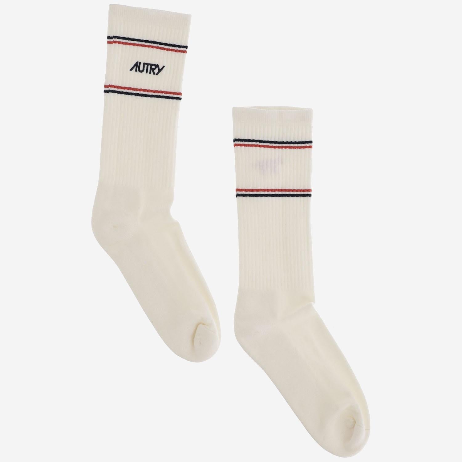 CALZINI AUTRY x MAISON KITSUNÉ SOPUMK4W WHITE AUTRY