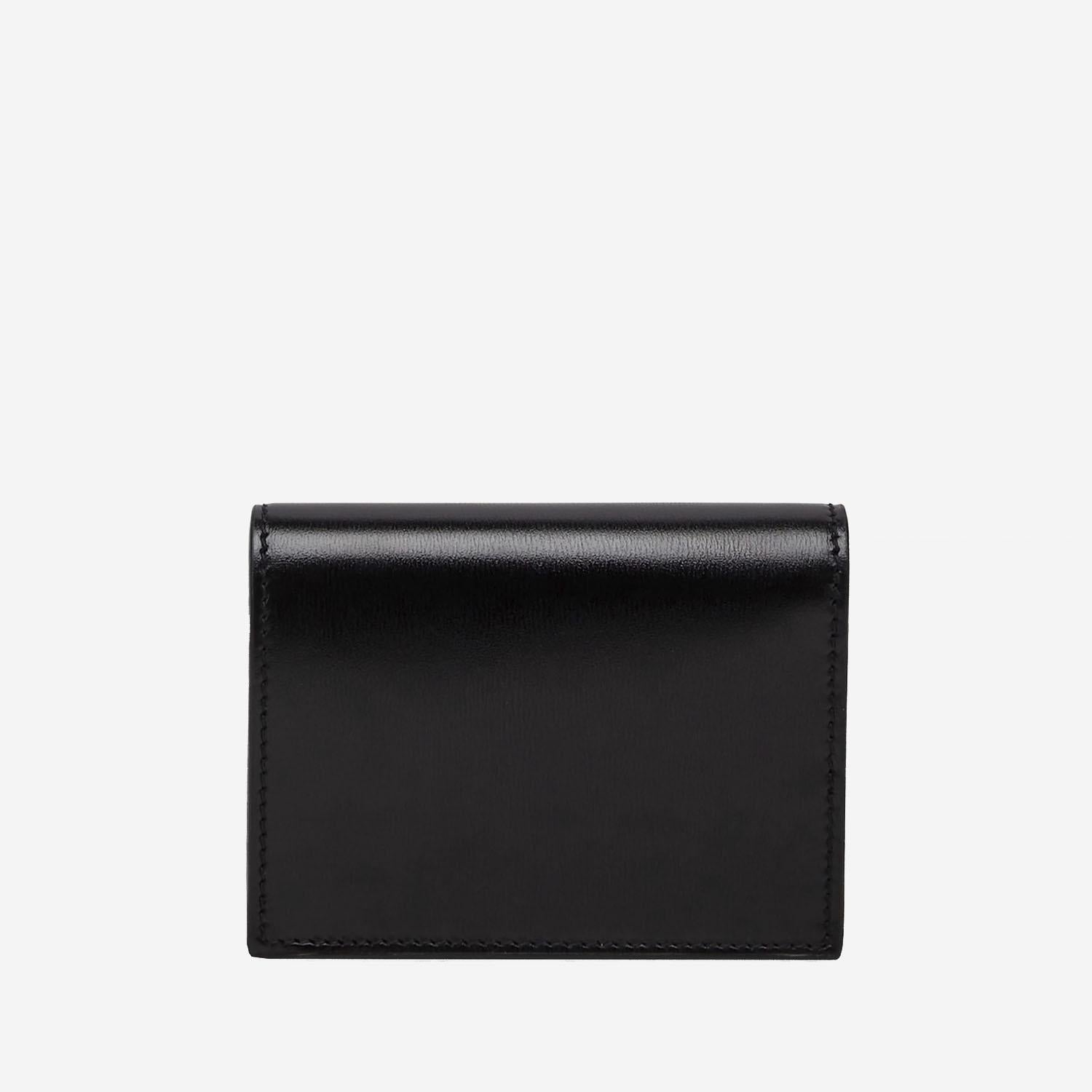 PORTAFOGLIO COMPATTO GANCINI 220627 001NEROFLAMERED SALVATORE FERRAGAMO
