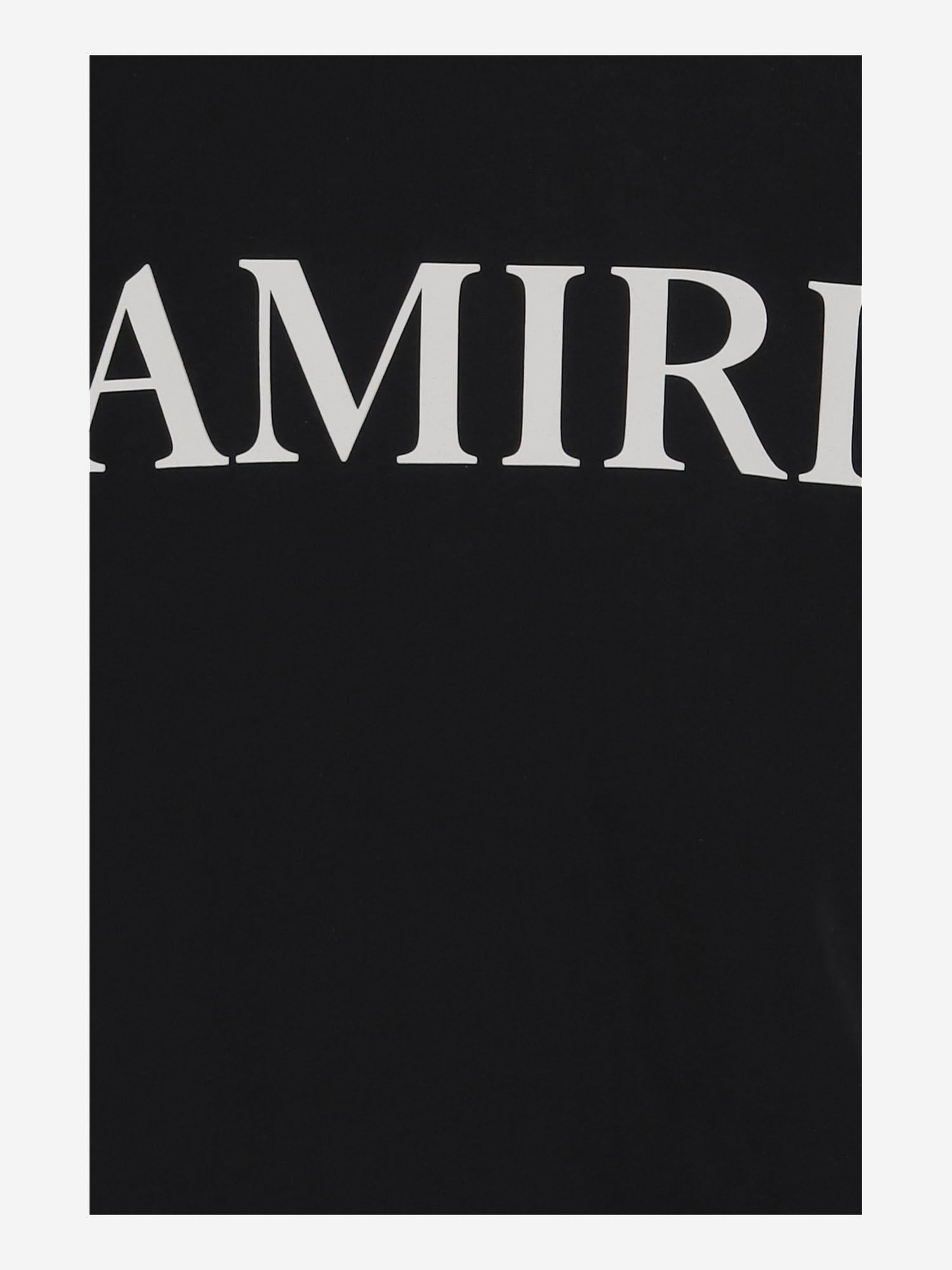 T-SHIRT IN COTONE CON STAMPA LOGO AKJYTE 1013Black AMIRI KIDS