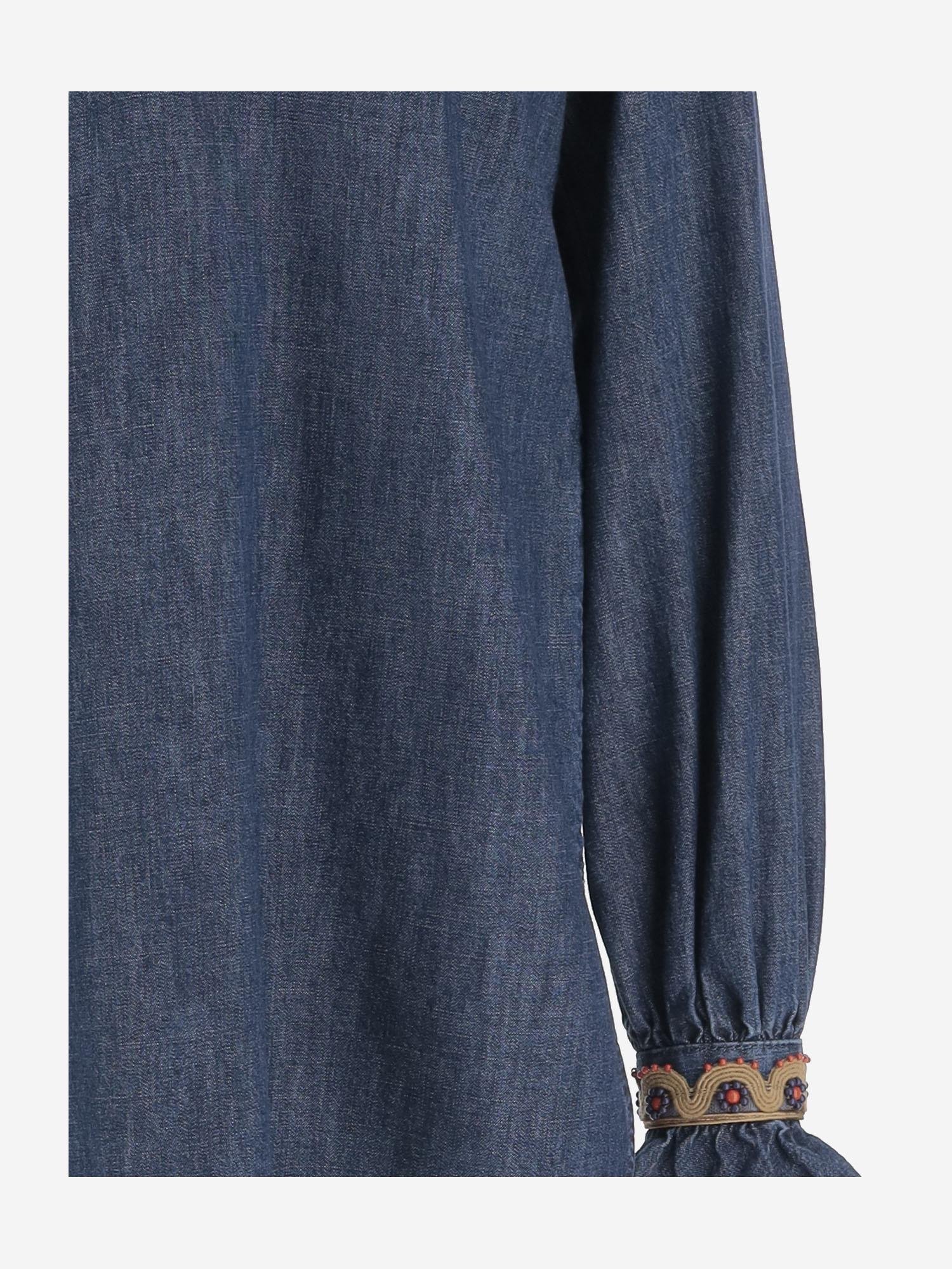 BLUSA IN DENIM DI COTONE 6B0DB03E7MR 558 VALENTINO