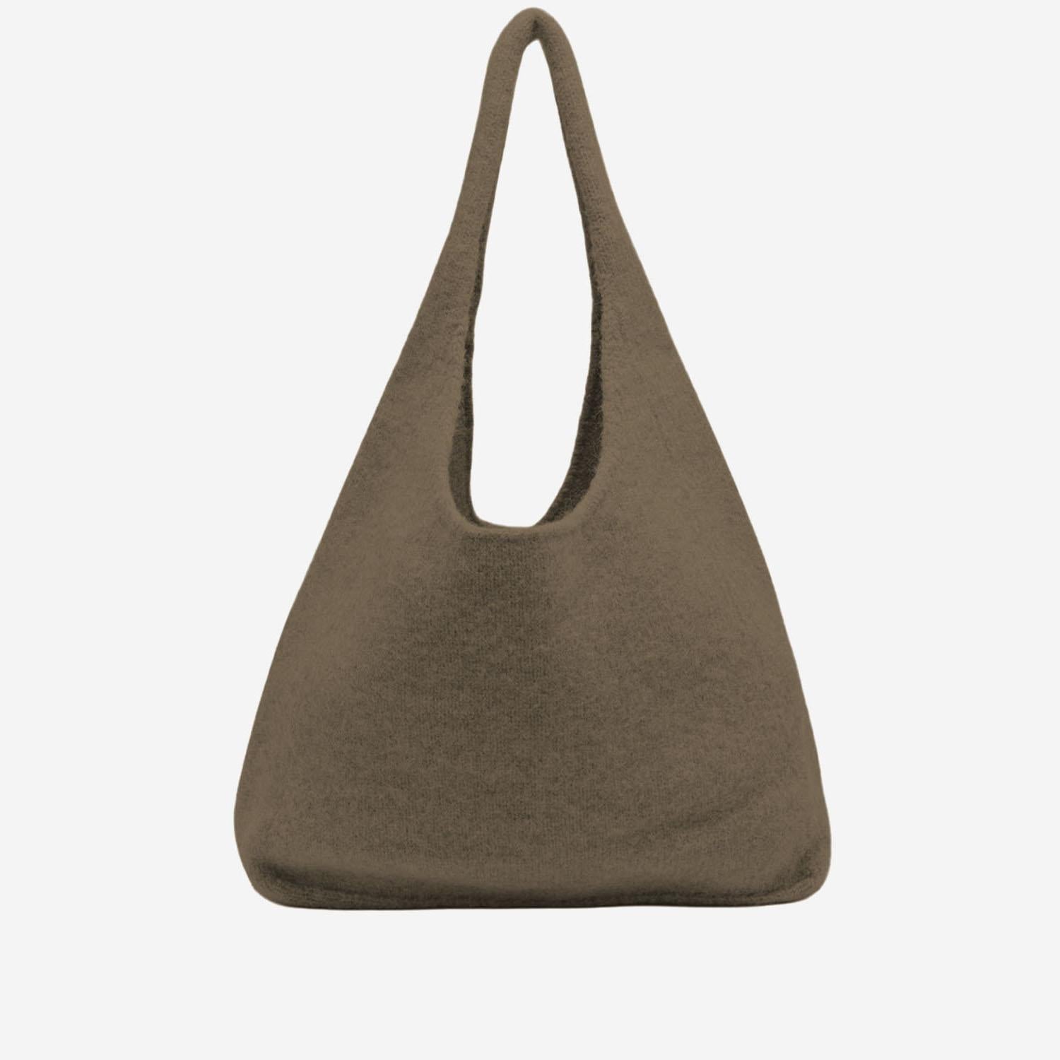 BORSA A SPALLA IN LANA E ALPACA AW25A1728Y195 TOBACCO LAUREN MANOOGIAN