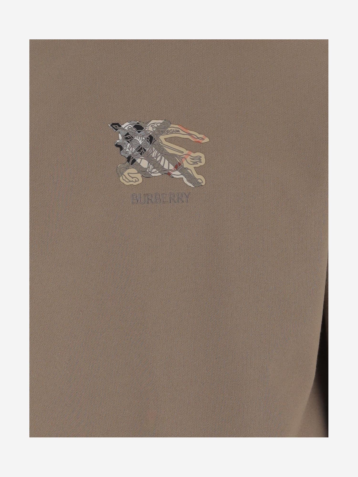 FELPA IN COTONE CHECK CON EKD 8116084 CLAY BROWN BURBERRY