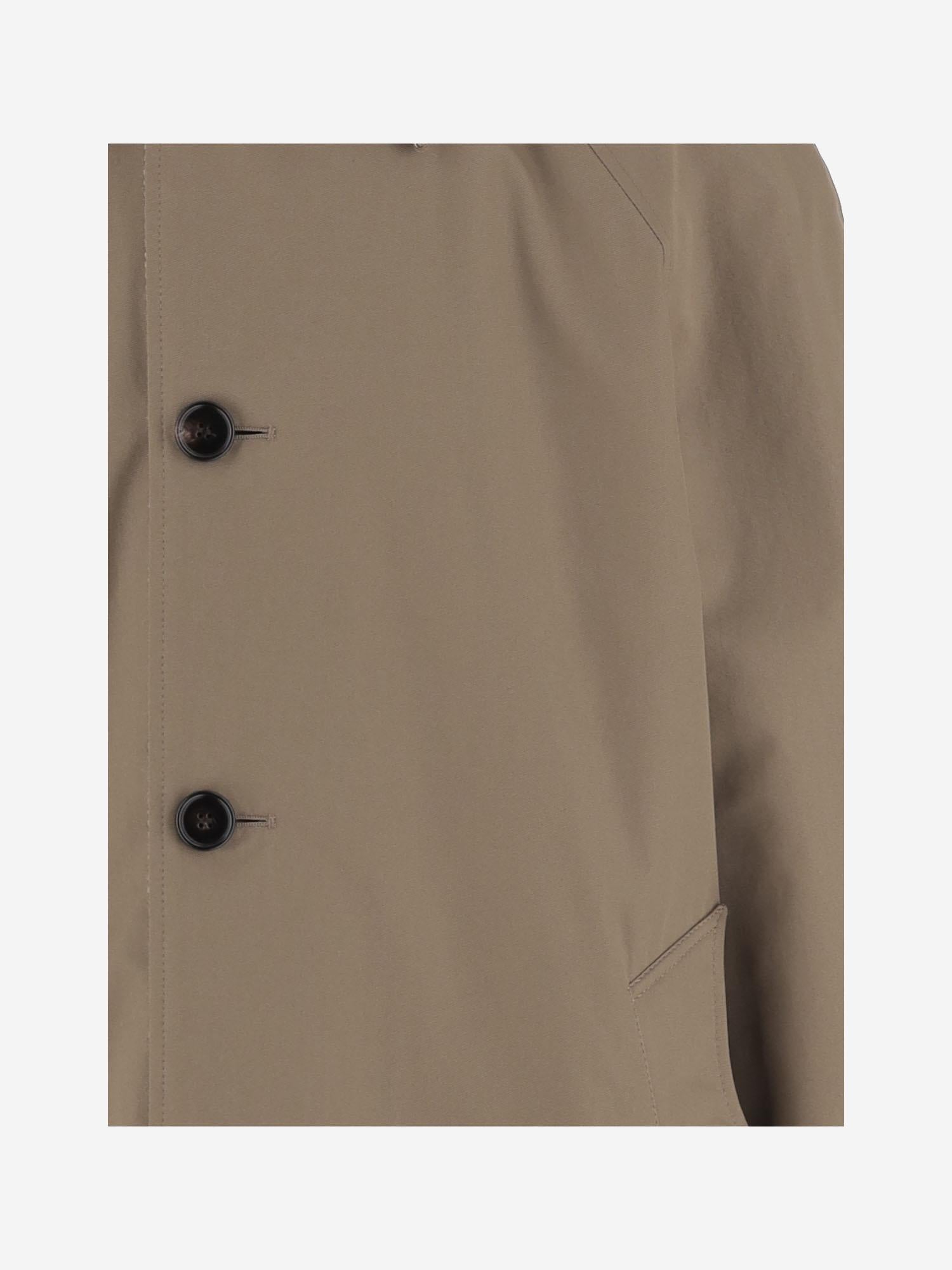 CAPPOTTO REVERSIBILE IN COTONE A SPINA DI PESCE 8117693 CLAY BROWN BURBERRY