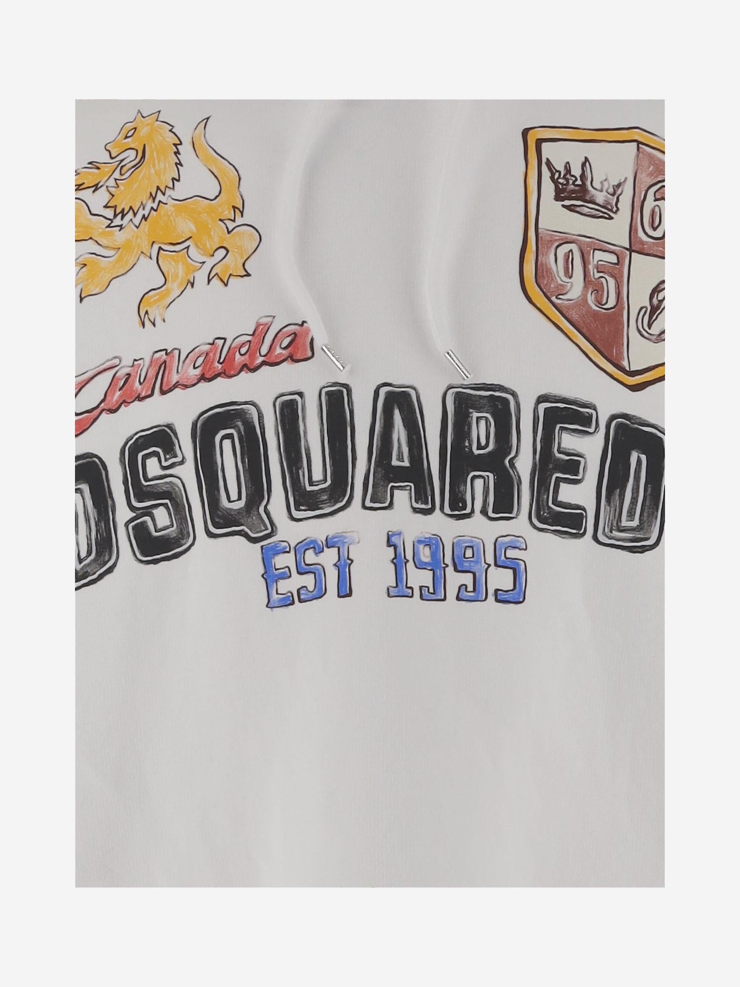 FELPA IN COTONE CON STAMPA S74GU0901 S25030100 DSQUARED2