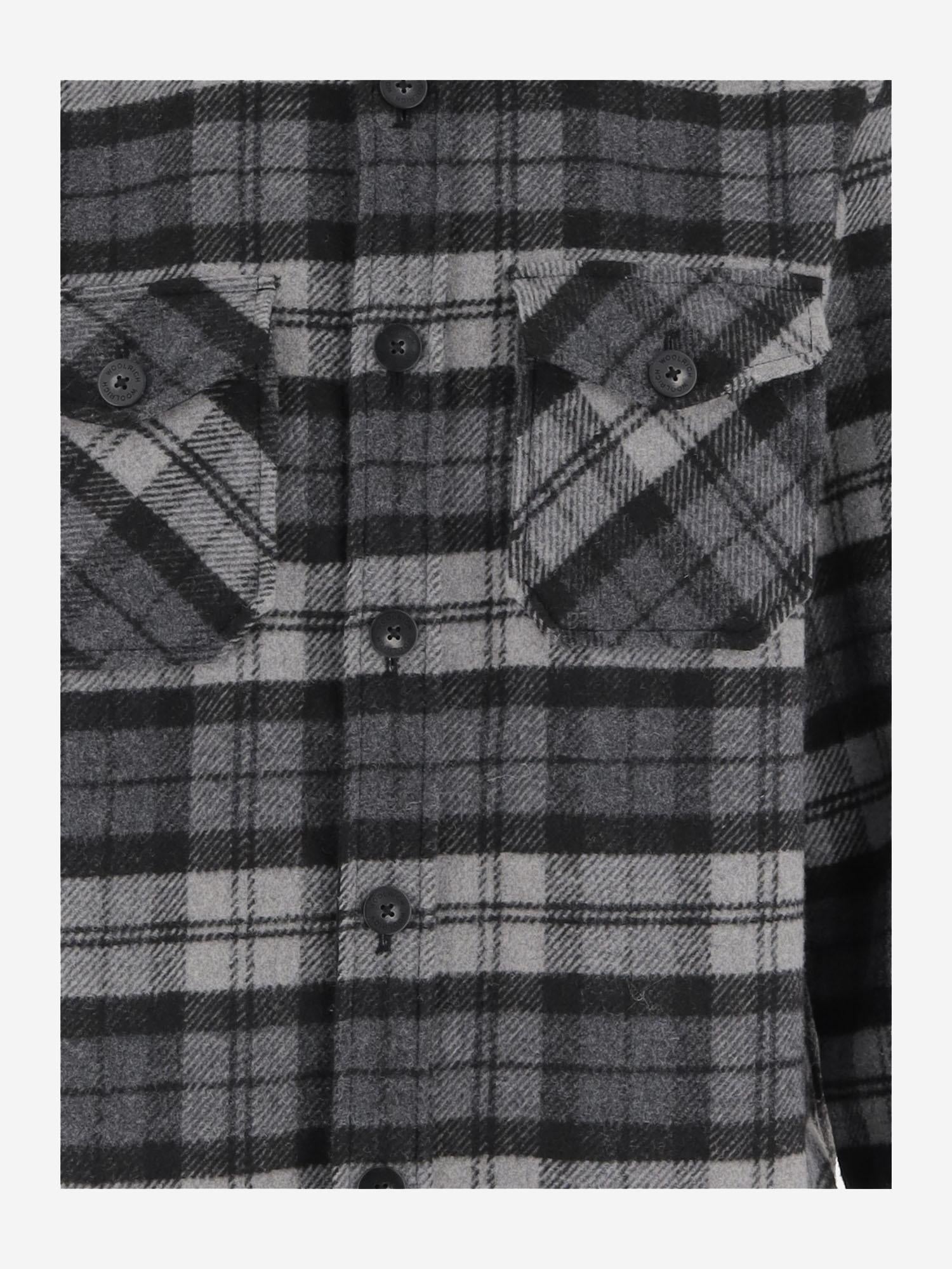 CAMICIA IN MISTO LANA CON MOTIVO CHECK CFWOOS2021MRUT5178 10014 WOOLRICH