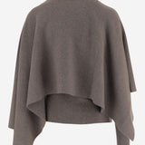 MAGLIONE ASIMMETRICO IN LANA CON COLLO ALTO E DRAPPEGGIO LATERALE 321925 BEIGE MAGDA BUTRYM