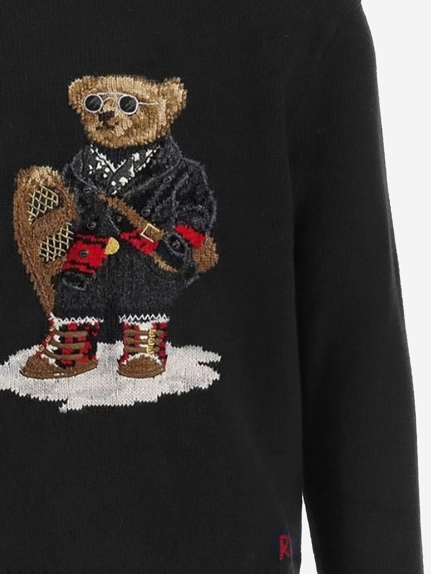 MAGLIONE IN COTONE E CASHMERE CON POLO BEAR 710982140 001 POLO RALPH LAUREN