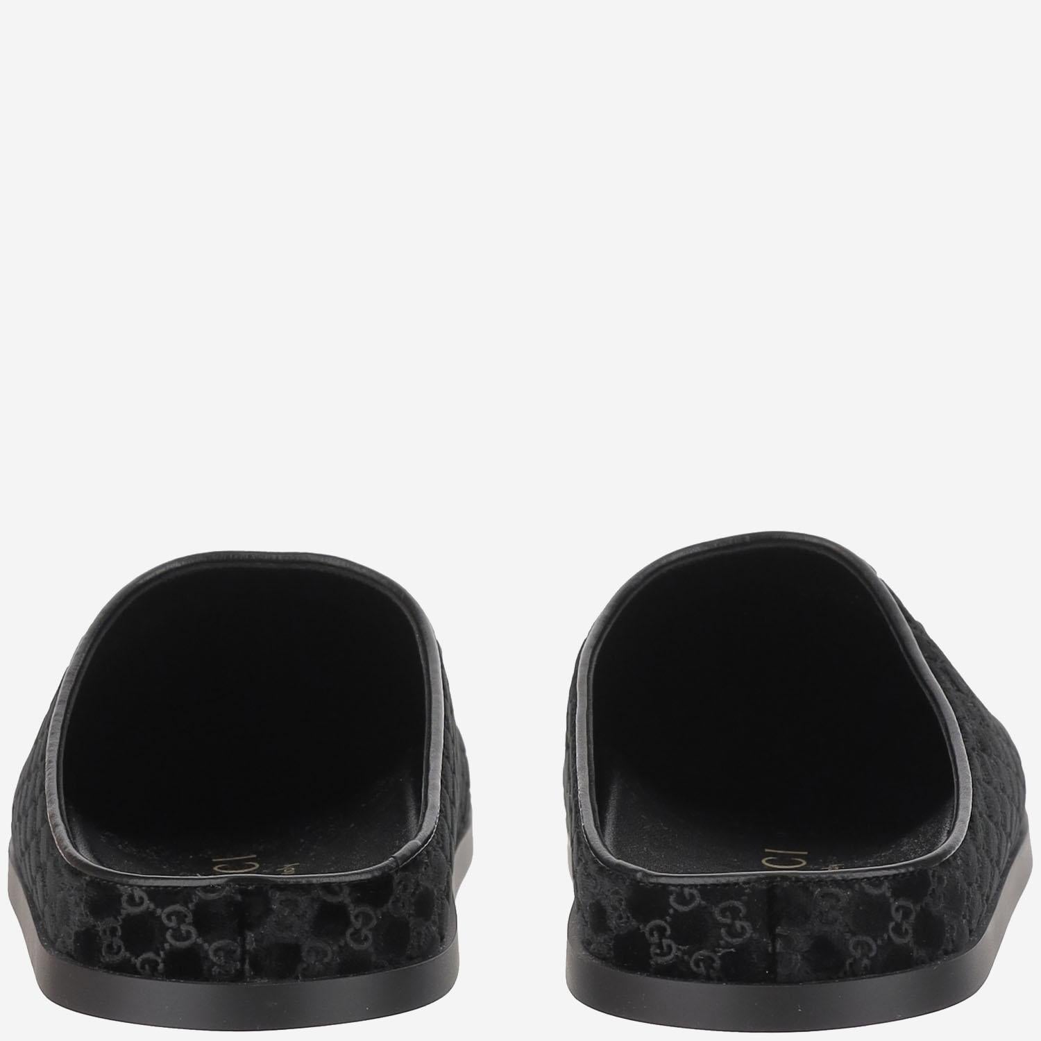 Mules in viscosa e cupro con Morsetto 837130 FAEUF1000 GUCCI