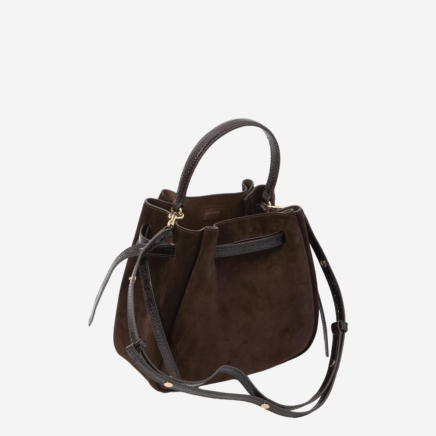 BORSA A SECCHIELLO ROMY IN SUEDE 169275 200 TORY BURCH