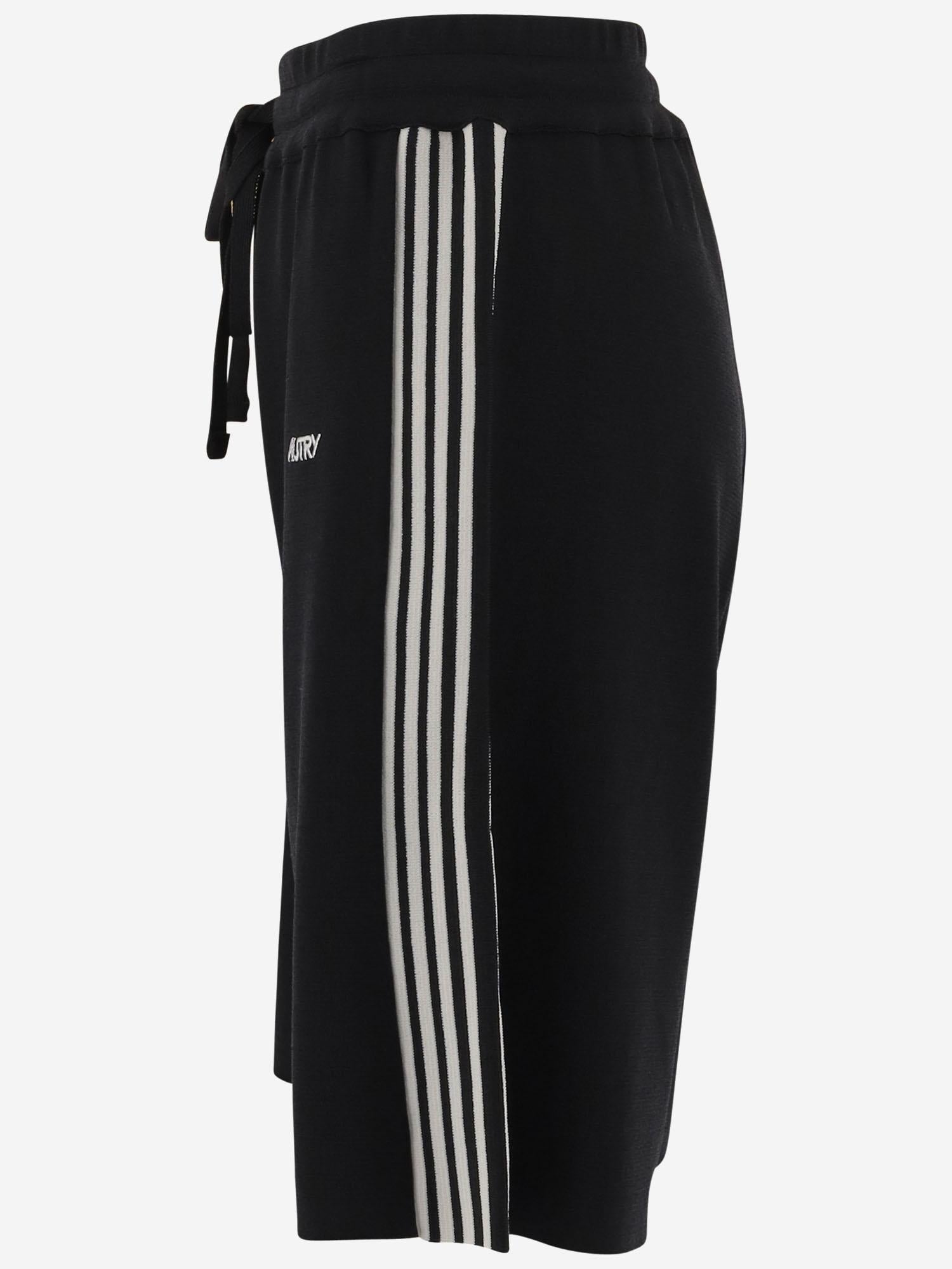PANTALONI CORTI IN MISTO VISCOSA CON LOGO SHPWC3KK KNITBLACK AUTRY