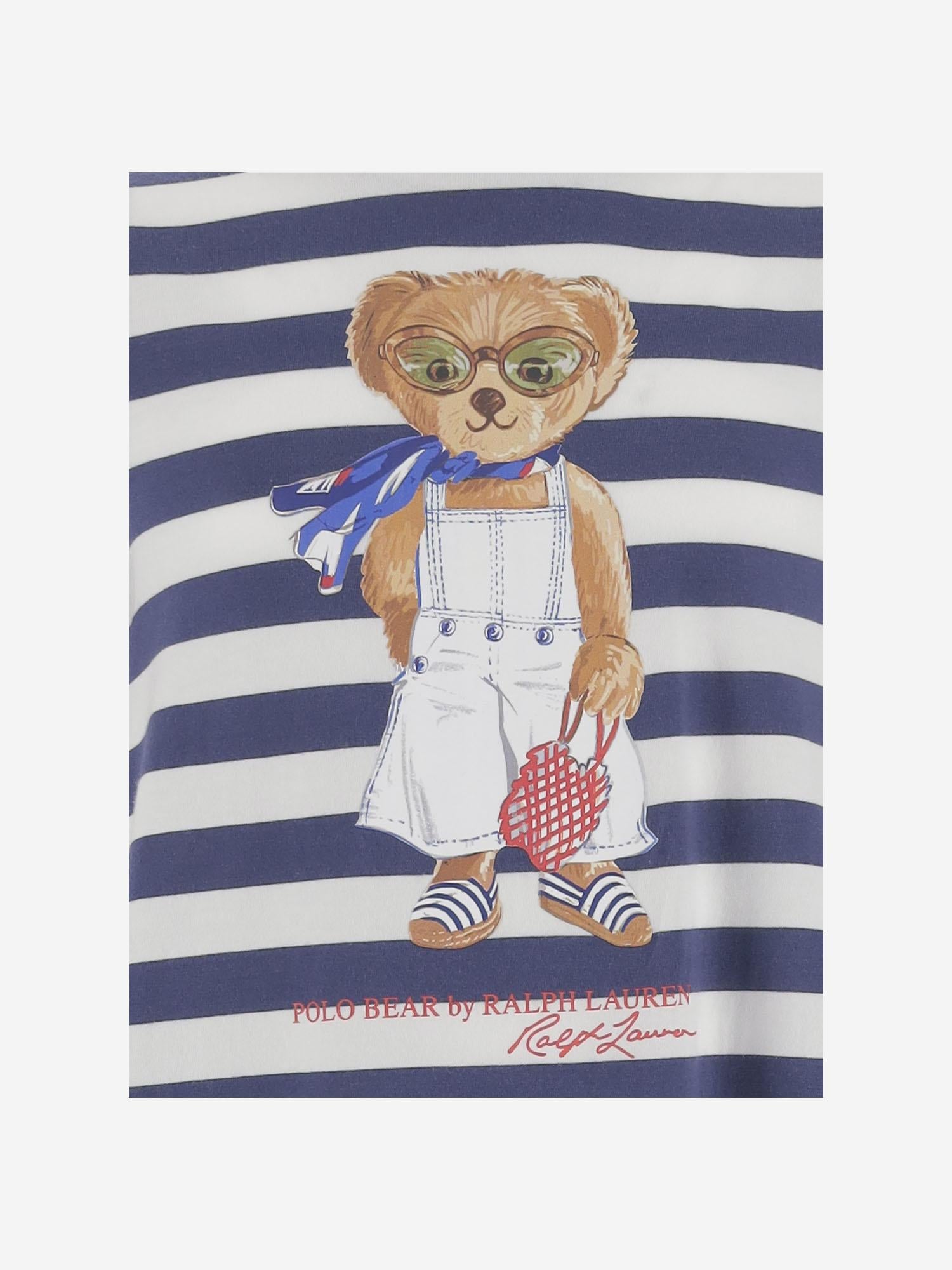 Abito in cotone con motivo a righe 313965227 001 POLO RALPH LAUREN KIDS