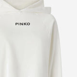 FELPA CROPPED IN COTONE CON LOGO 105726 A2URZ25 PINKO
