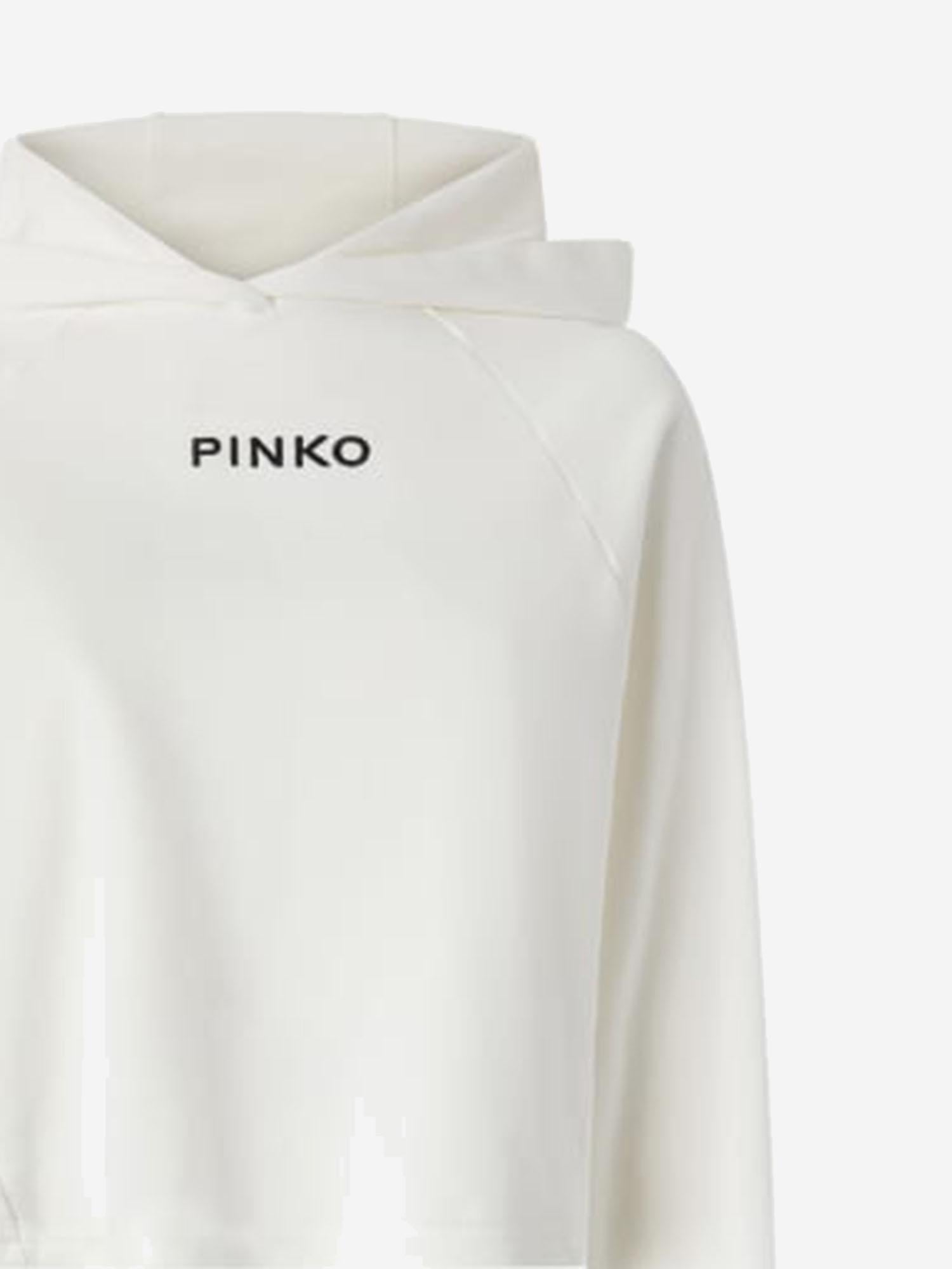 FELPA CROPPED IN COTONE CON LOGO 105726 A2URZ25 PINKO