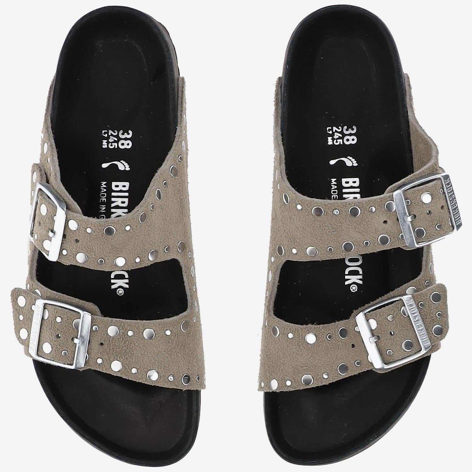 SANDALI ARIZONA Rivet IN SUEDE 1027870 TAUPE BIRKENSTOCK