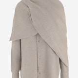 CAMICIA IN LANA CON SCIALLE COORDINATO WSH24 FAW280085 DARKPARK