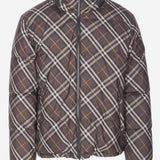 PIUMINO REVERSIBILE IN NYLON CON MOTIVO CHECK 8115565 TRUFFLE IP CHECK BURBERRY
