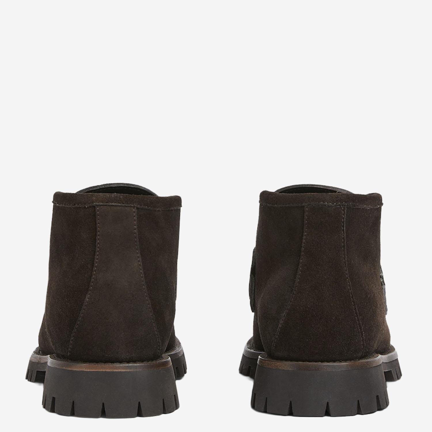 Stivaletti in pelle scamosciata con morsetto 764206 AADUN2042 GUCCI