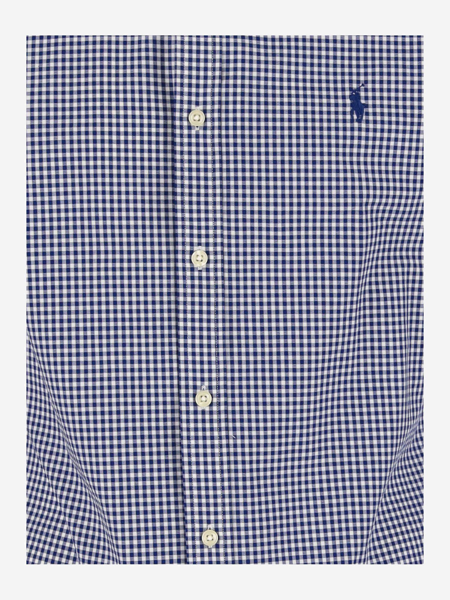 CAMICIA IN COTONE STRETCH CON MOTIVO A QUADRI 710929347 019 POLO RALPH LAUREN