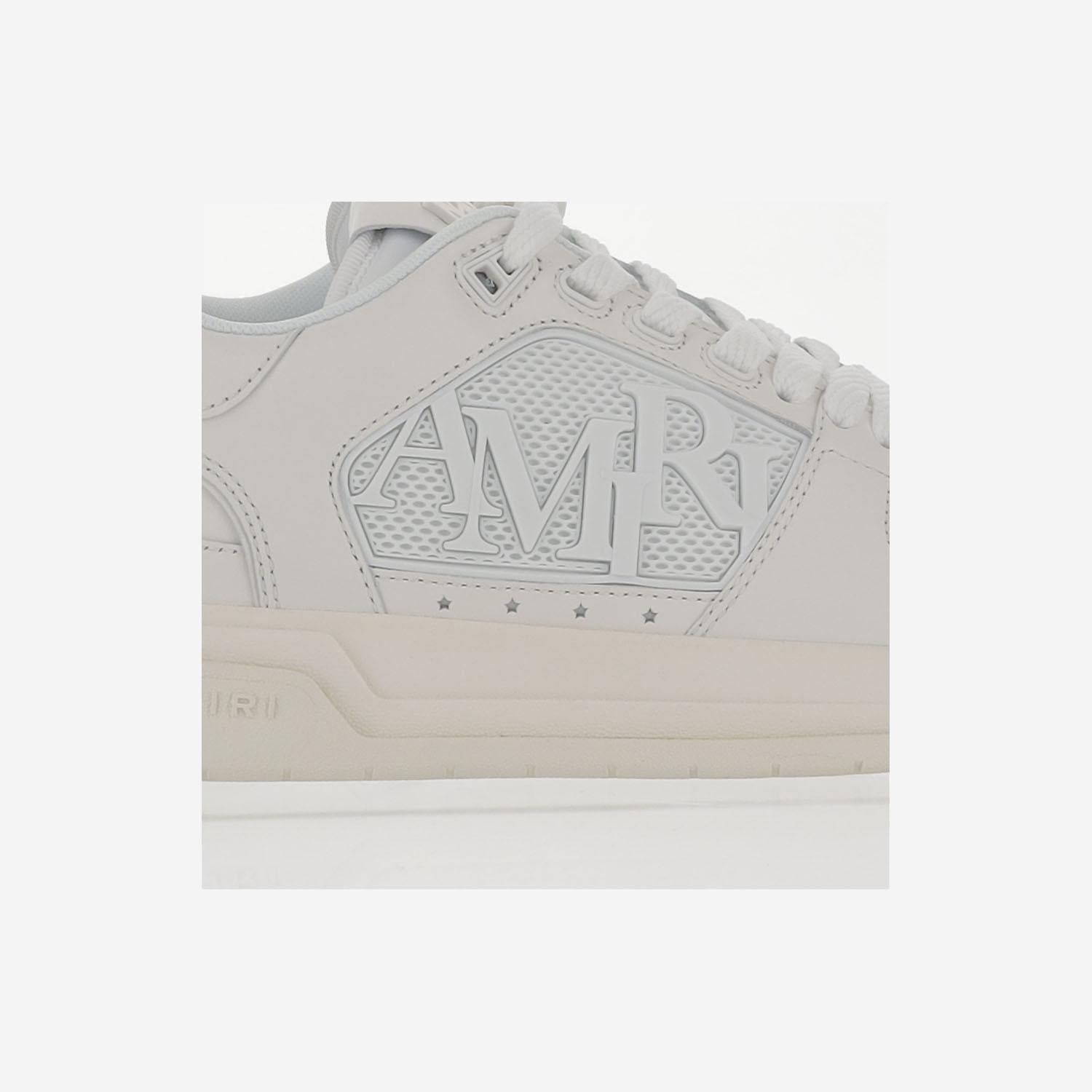 SNEAKERS IN PELLE CON LOGO AMFOSR 1158White AMIRI