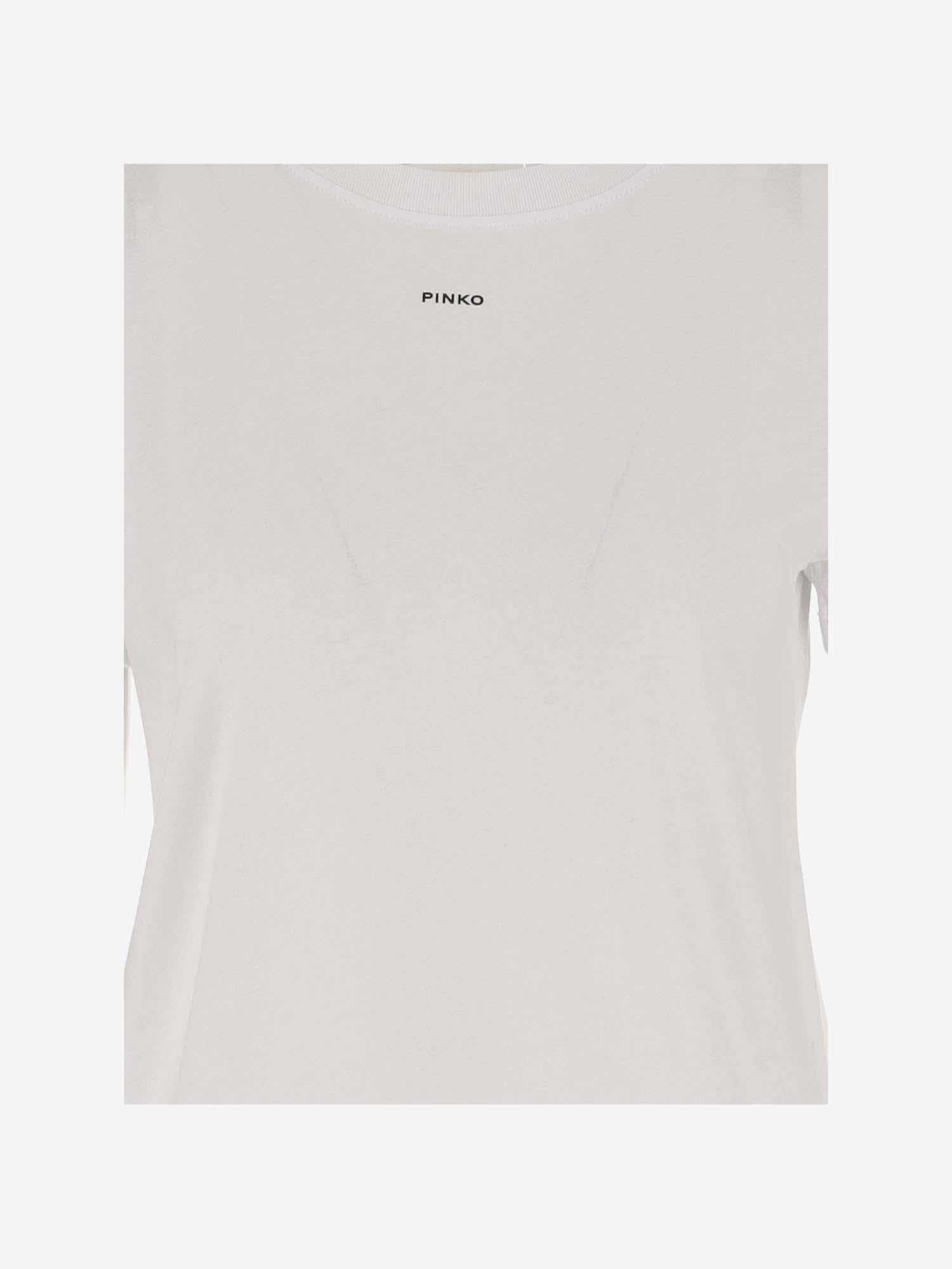 T-SHIRT IN COTONE CON LOGO 100373 A228Z04 PINKO