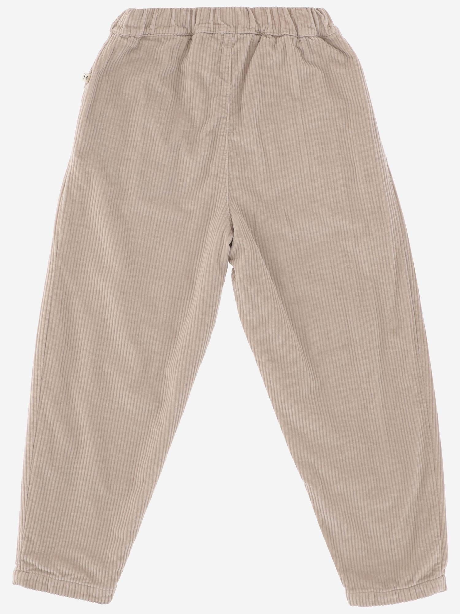 PANTALONI IN COTONE CON VOLANT DECORATIVO 25W150 TORTORA 1+ IN THE FAMILY KIDS