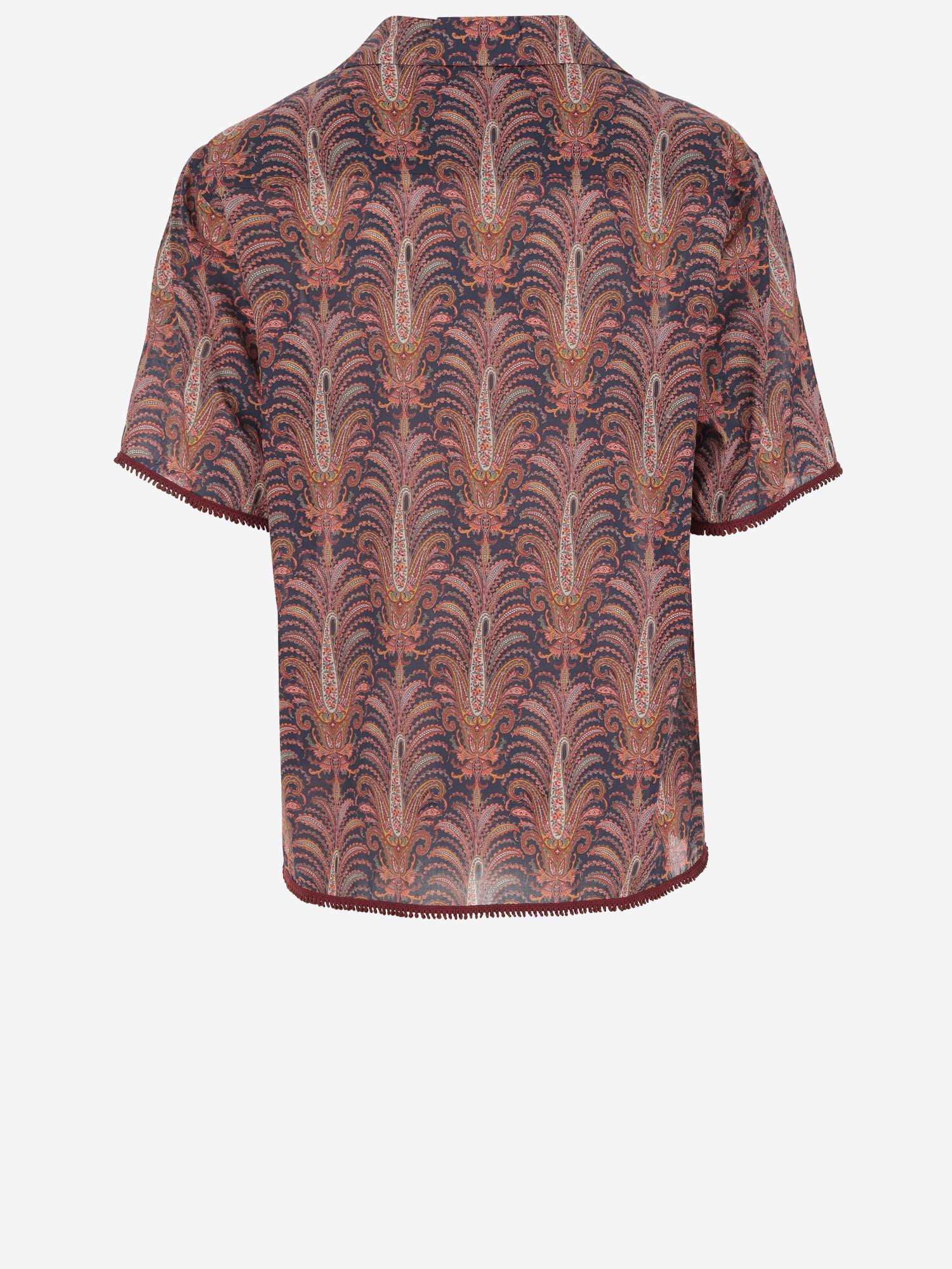Camicia in cotone con stampa grafica 6V0AA111ATM BC1 VALENTINO