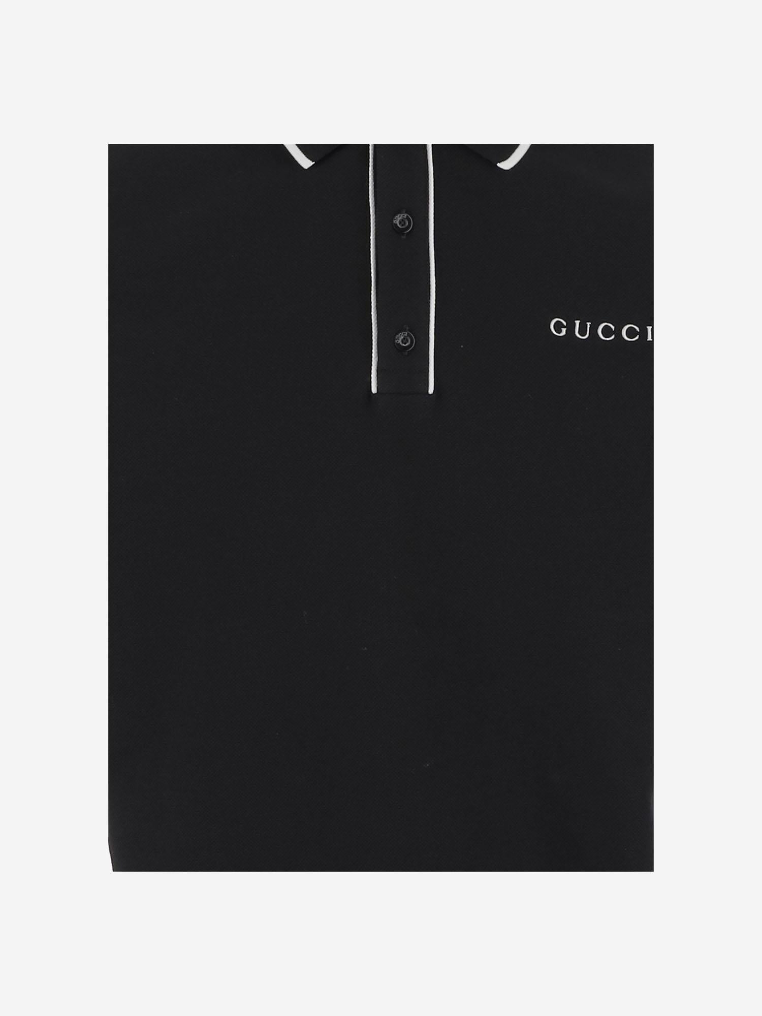 POLO IN PIQUET DI COTONE CON RICAMO 806250 XJHHO1043 GUCCI
