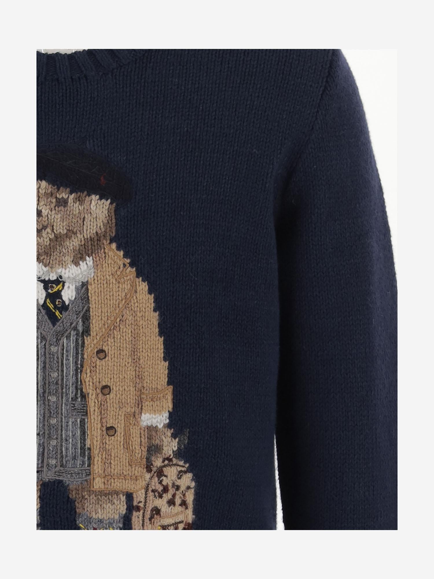MAGLIONE IN COTONE CON POLO BEAR 313978870 001 POLO RALPH LAUREN KIDS