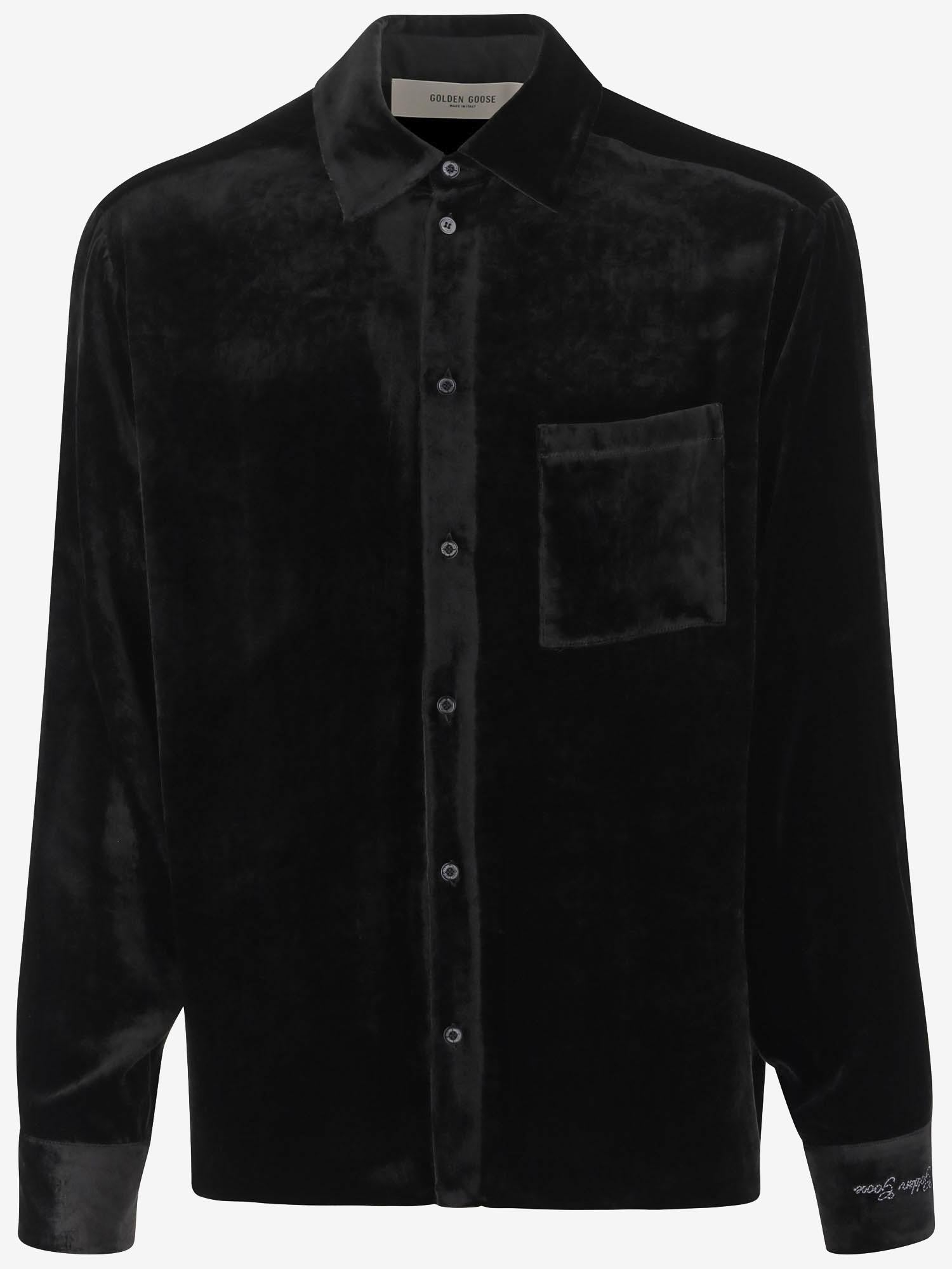 CAMICIA IN VISCOSA E SETA GUP02035P001160 90100 GOLDEN GOOSE