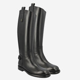 STIVALI CAVALIER IN PELLE 8114385 BLACK BURBERRY