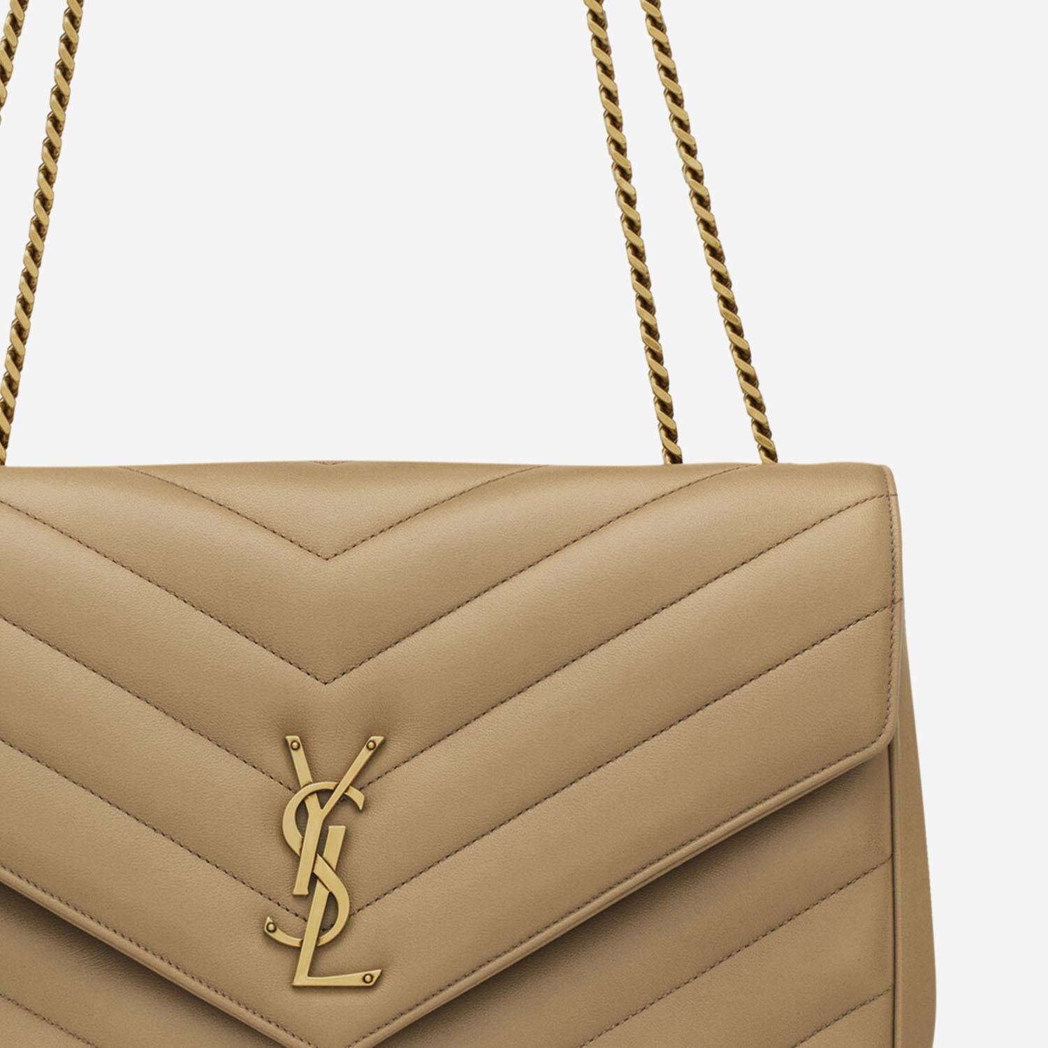 LOULOU LARGE IN PELLE DI AGNELLO TRAPUNTATA 803541 AAEAX2357 SAINT LAURENT