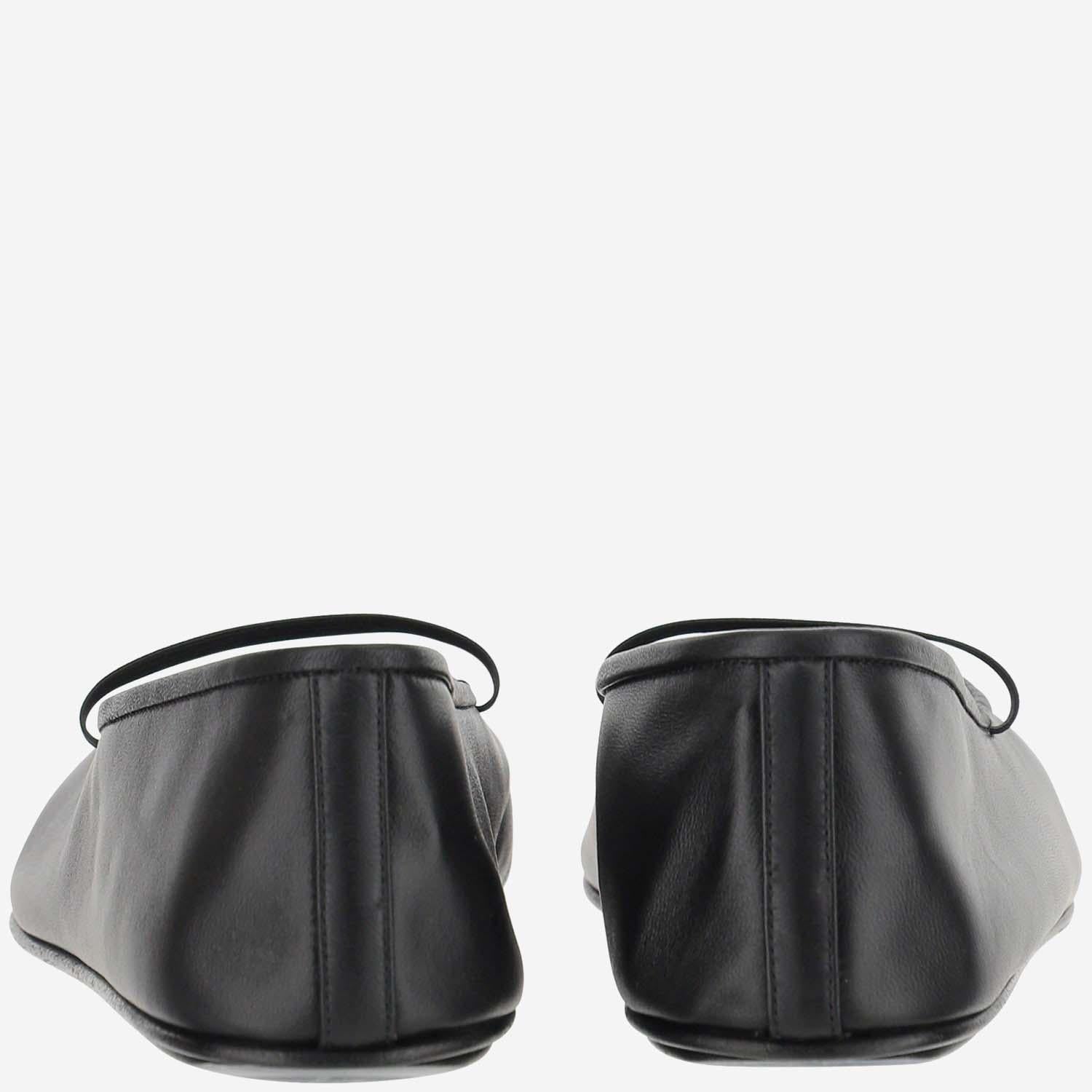 BALLERINE BALLET IN PELLE F1229N60 BLK THE ROW