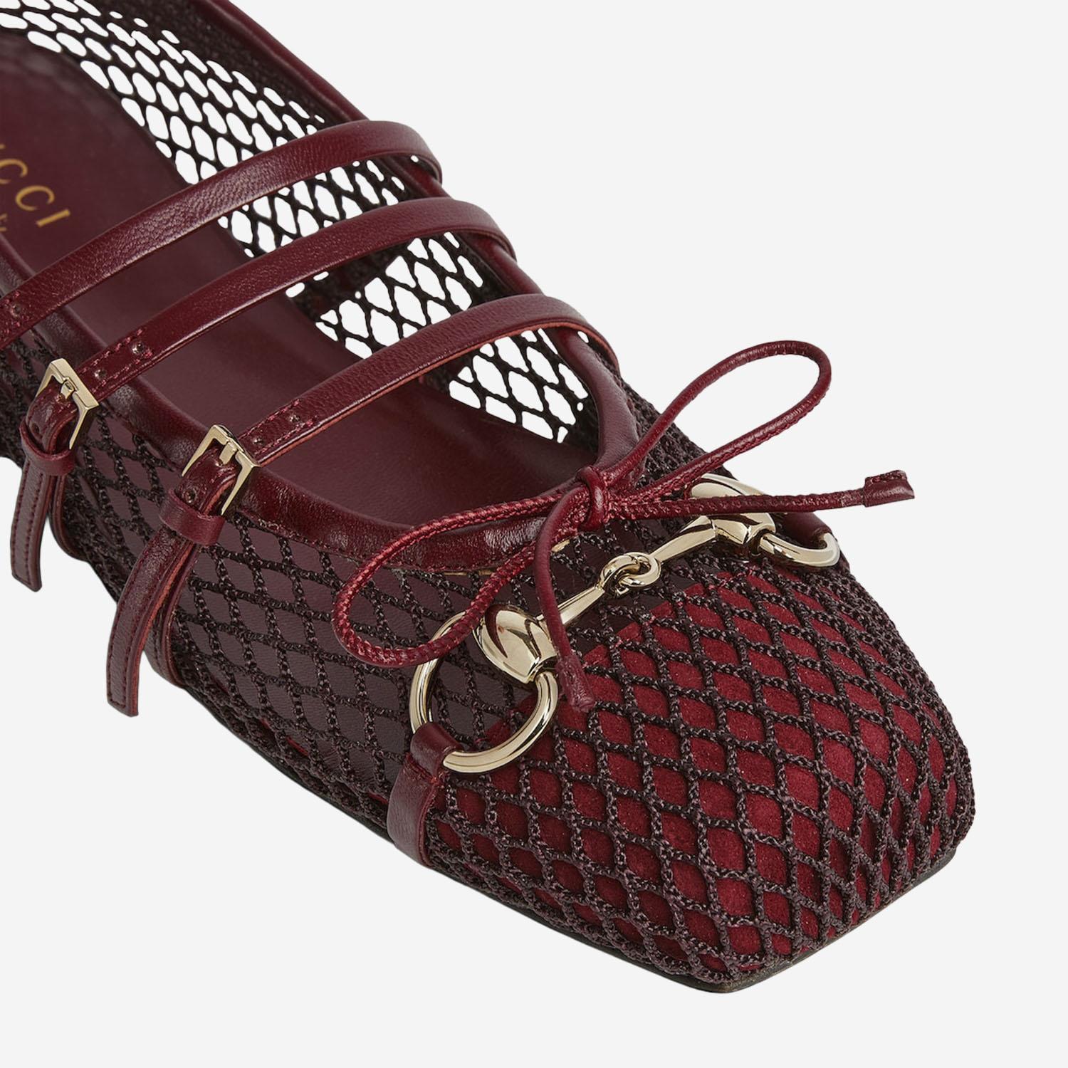 Ballerine in rete con morsetto 835077 FAEQZ6207 GUCCI