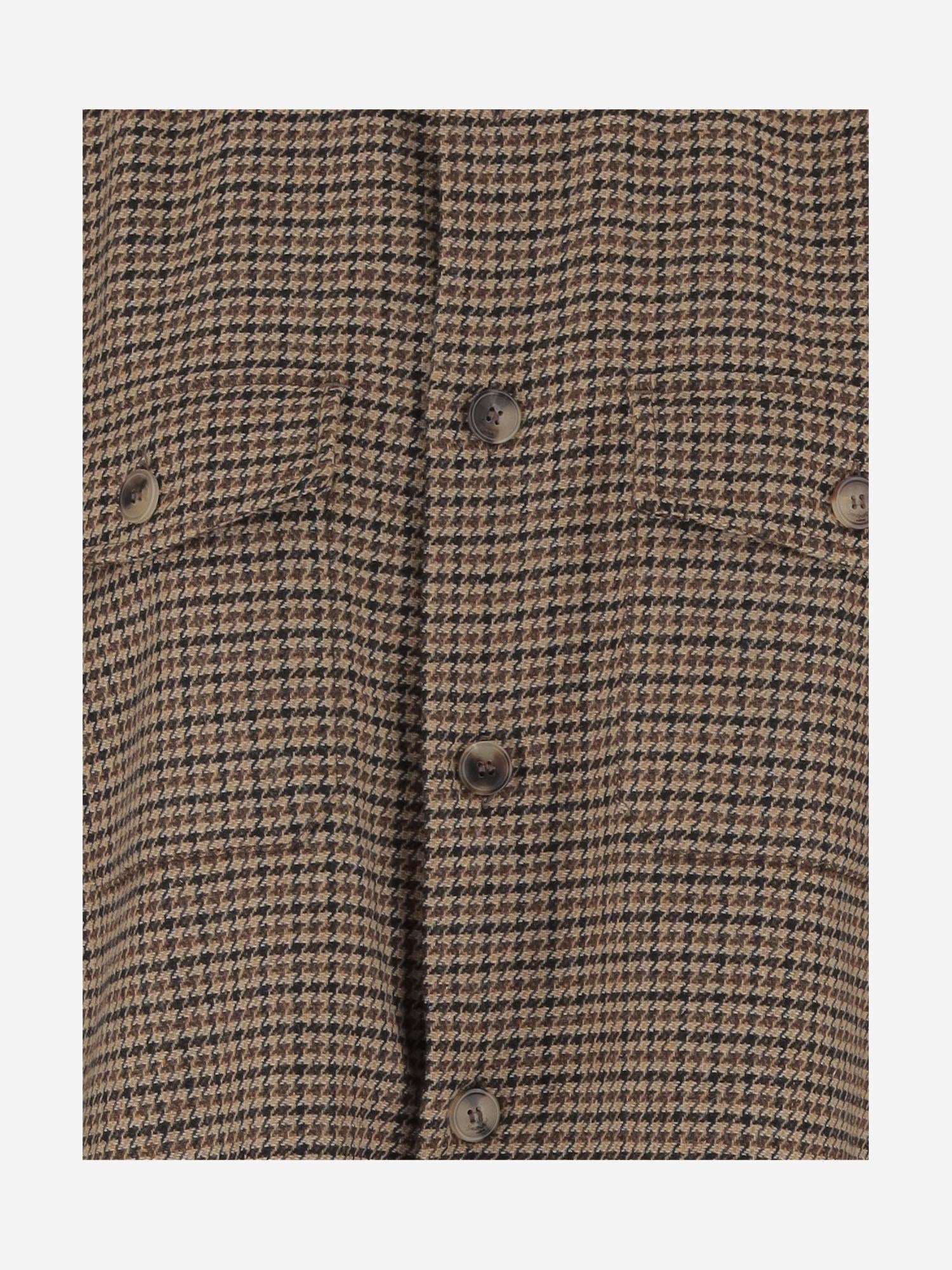 OVERSHIRT IN PIED DE POULE 843378 YZ9CH9773 SAINT LAURENT
