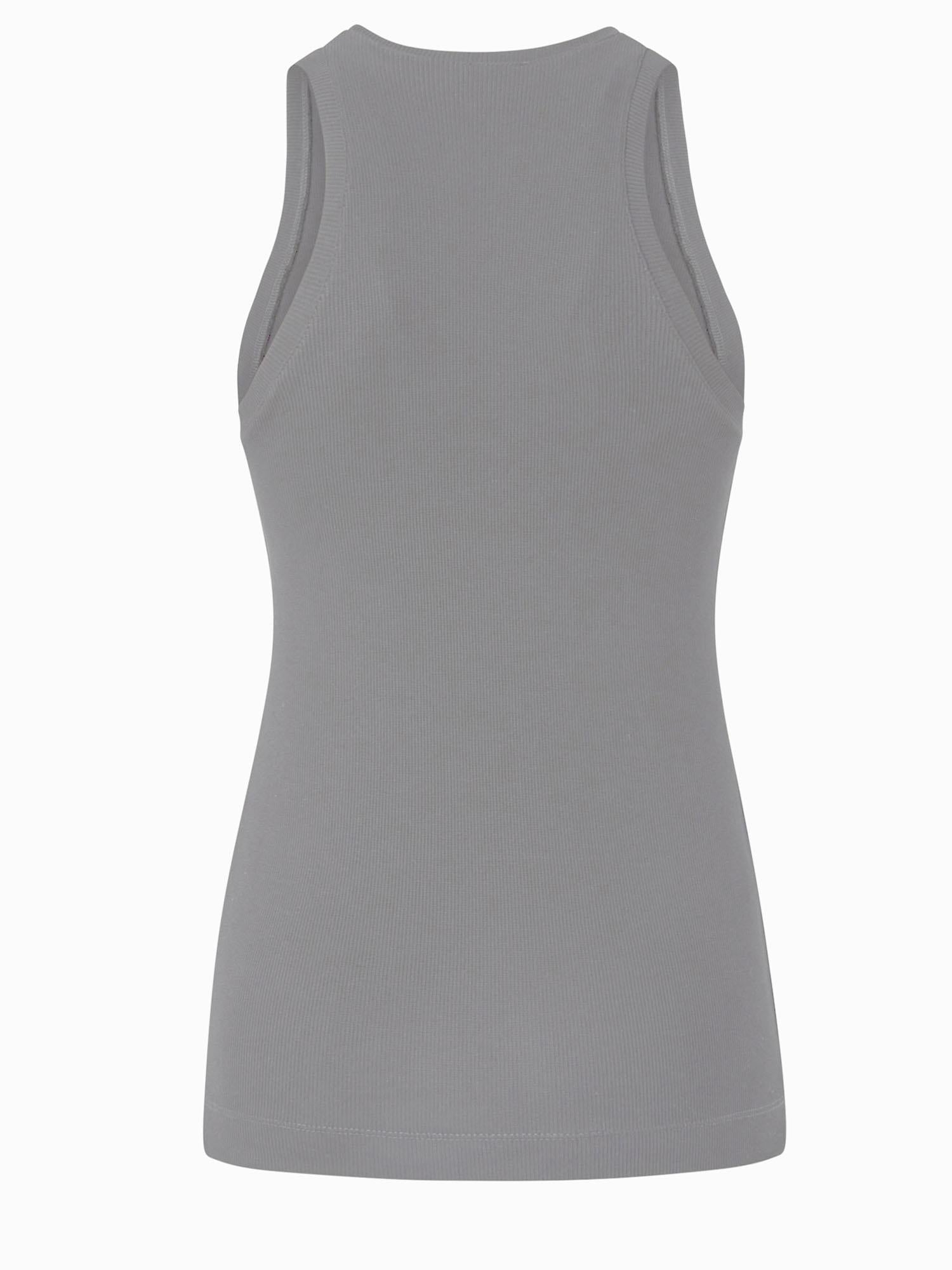 CANOTTA IN MAGLIA A COSTINE CON LOGO 100822 A2RCI42 PINKO