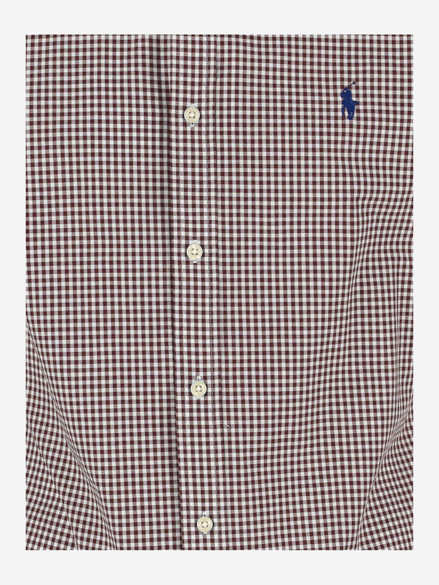 CAMICIA IN COTONE STRETCH CON MOTIVO A QUADRI 710929347 021 POLO RALPH LAUREN