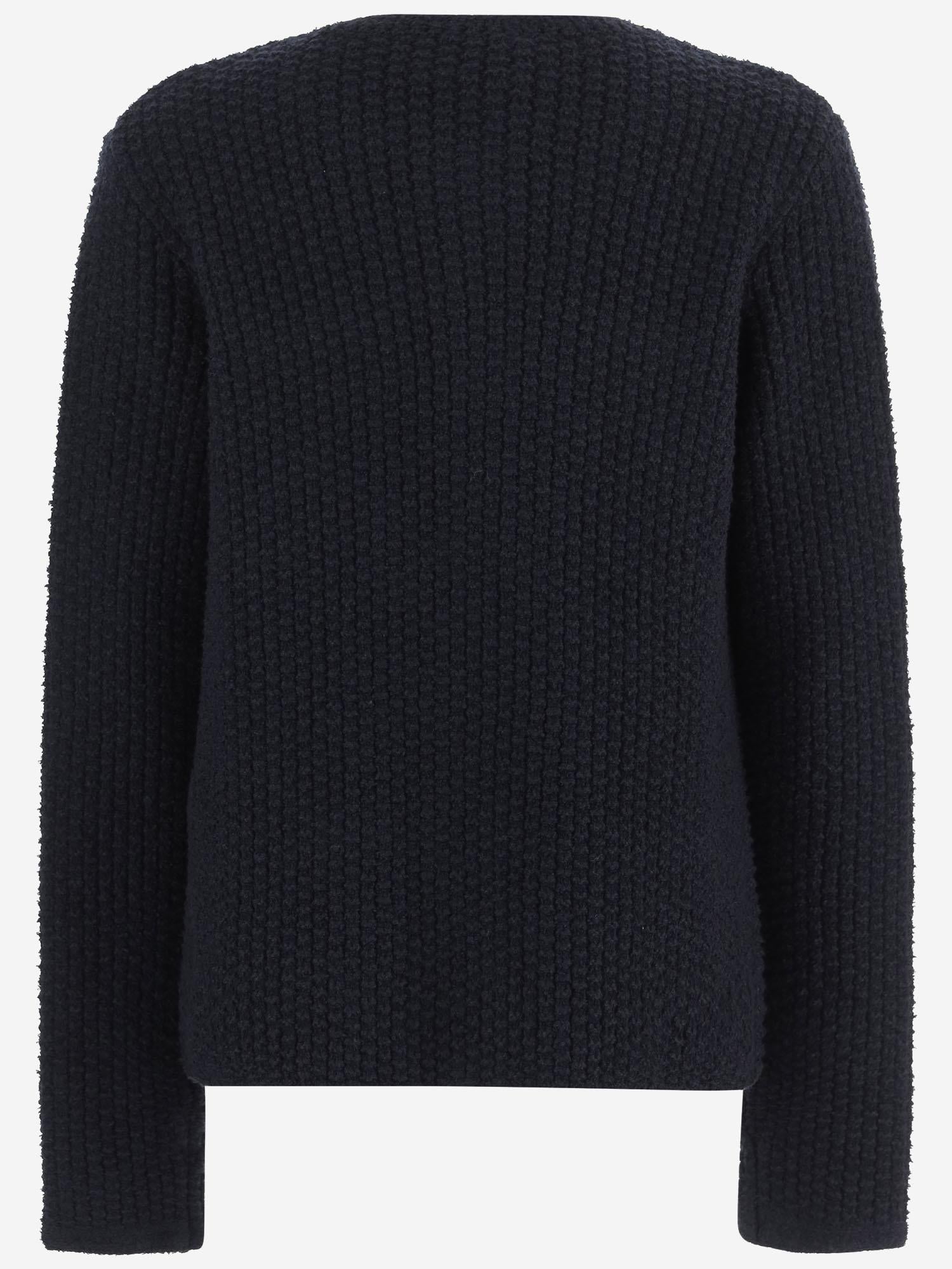 CARDIGAN IN MISTO COTONE E LANA CON DETTAGLI WEB 828452 XKEZ54180 GUCCI KIDS