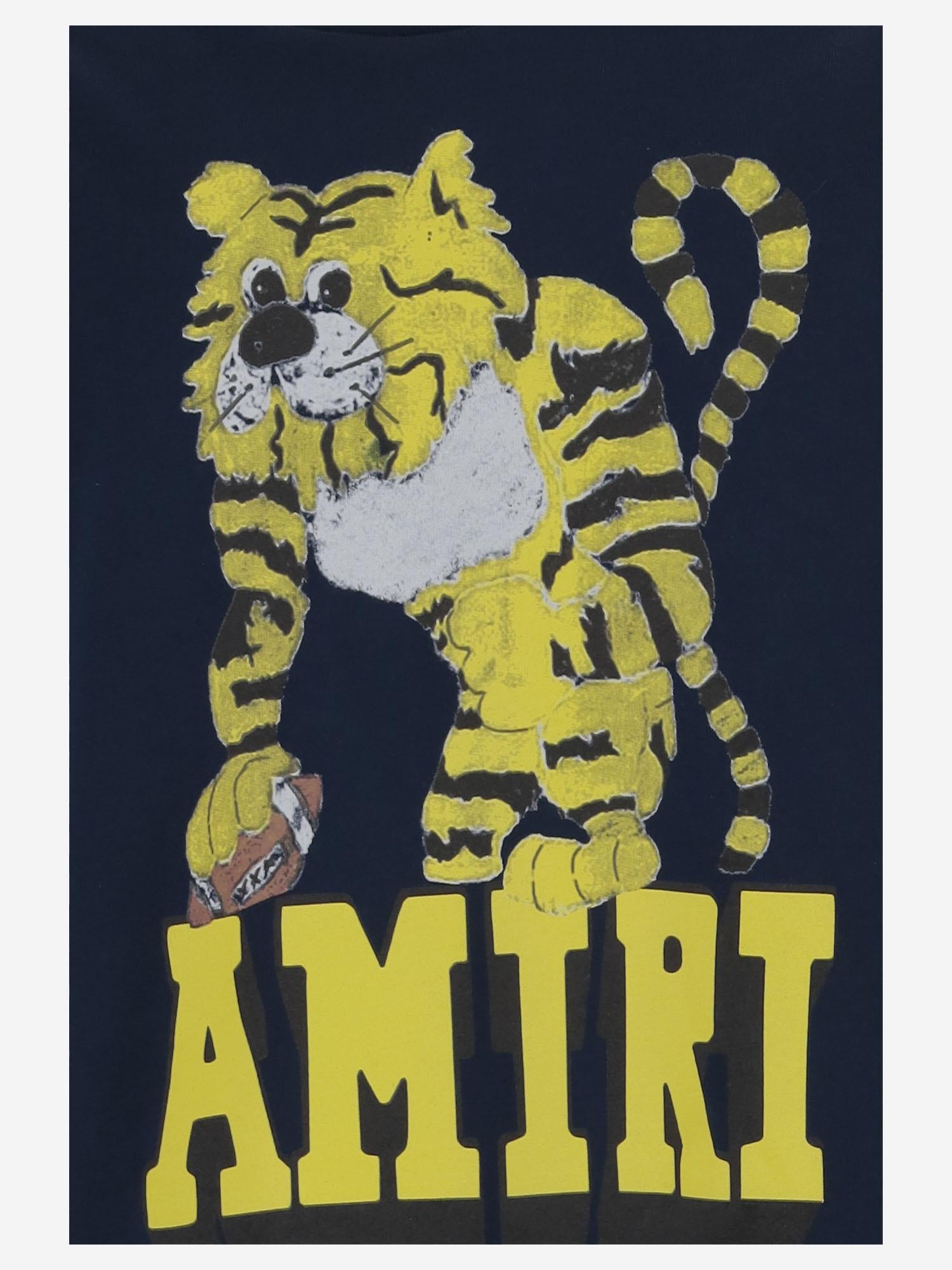 T-SHIRT IN COTONE CON STAMPA LOGO AKJYTE 1037Midnight Blue AMIRI KIDS