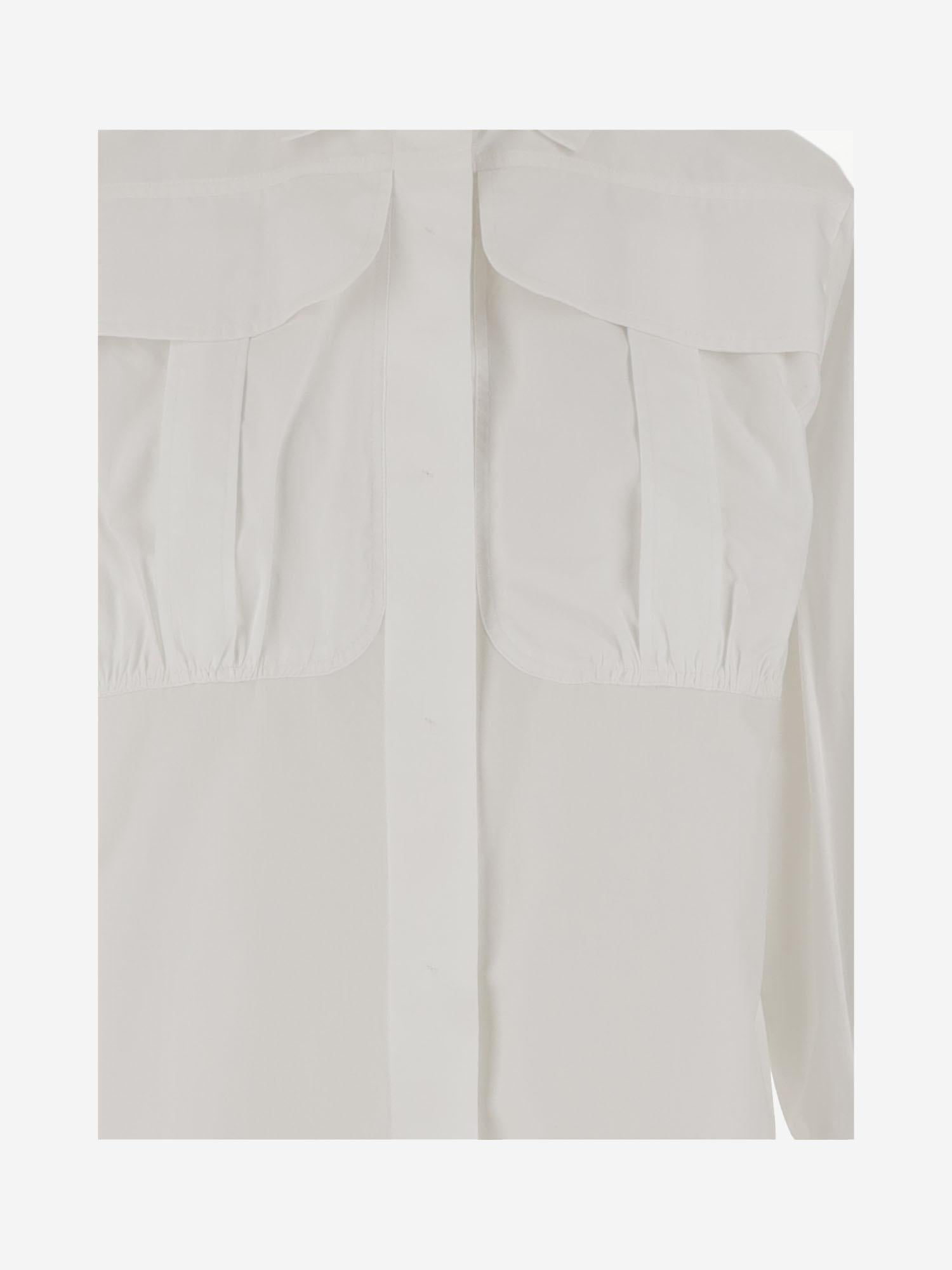 CAMICIA IN COTONE CON MAXI TASCHE BL0360017 001W PATOU