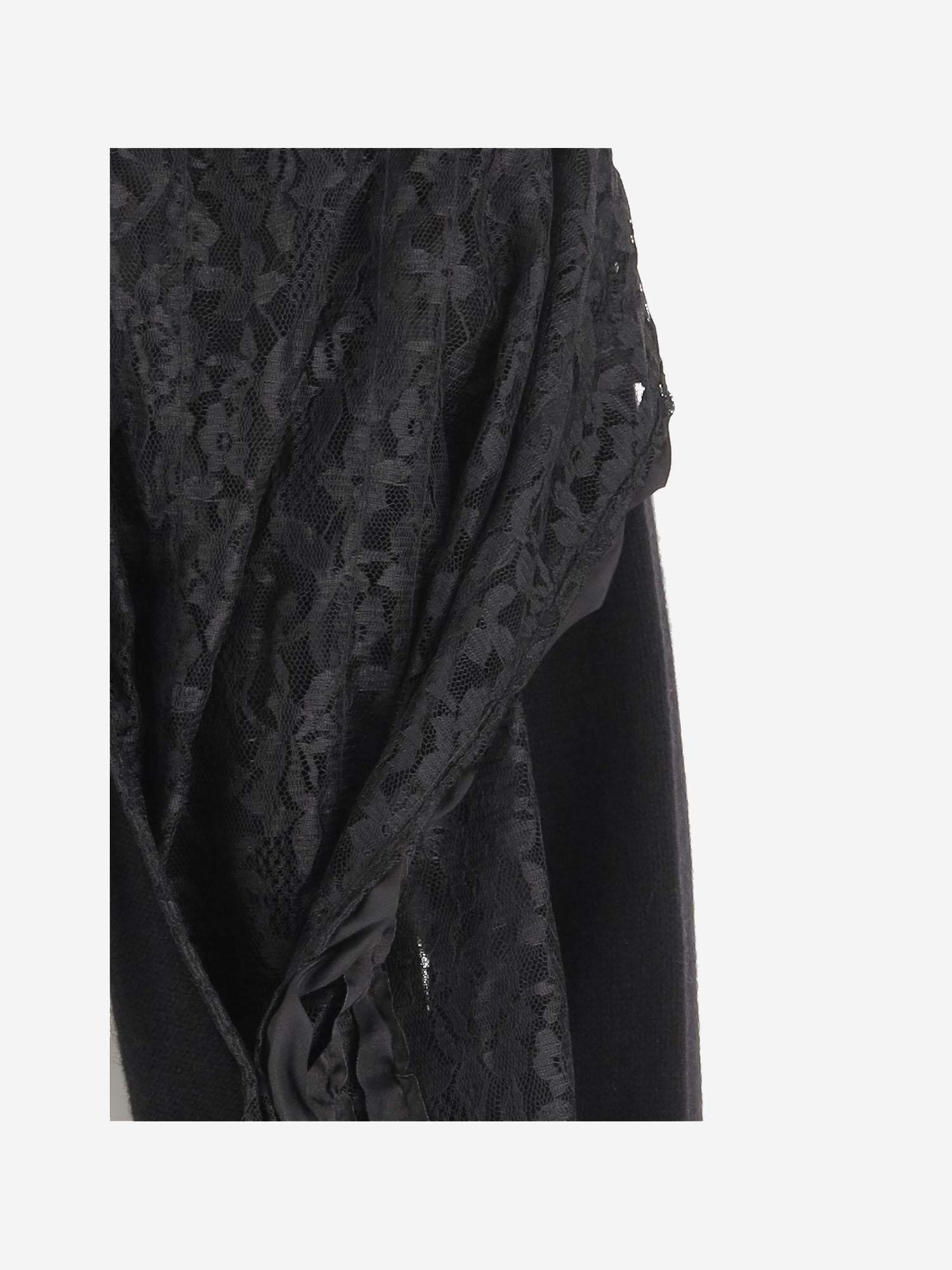 GIACCA in misto lana con pizzo K002 CMYNBLACK NICCOLO PASQUALETTI