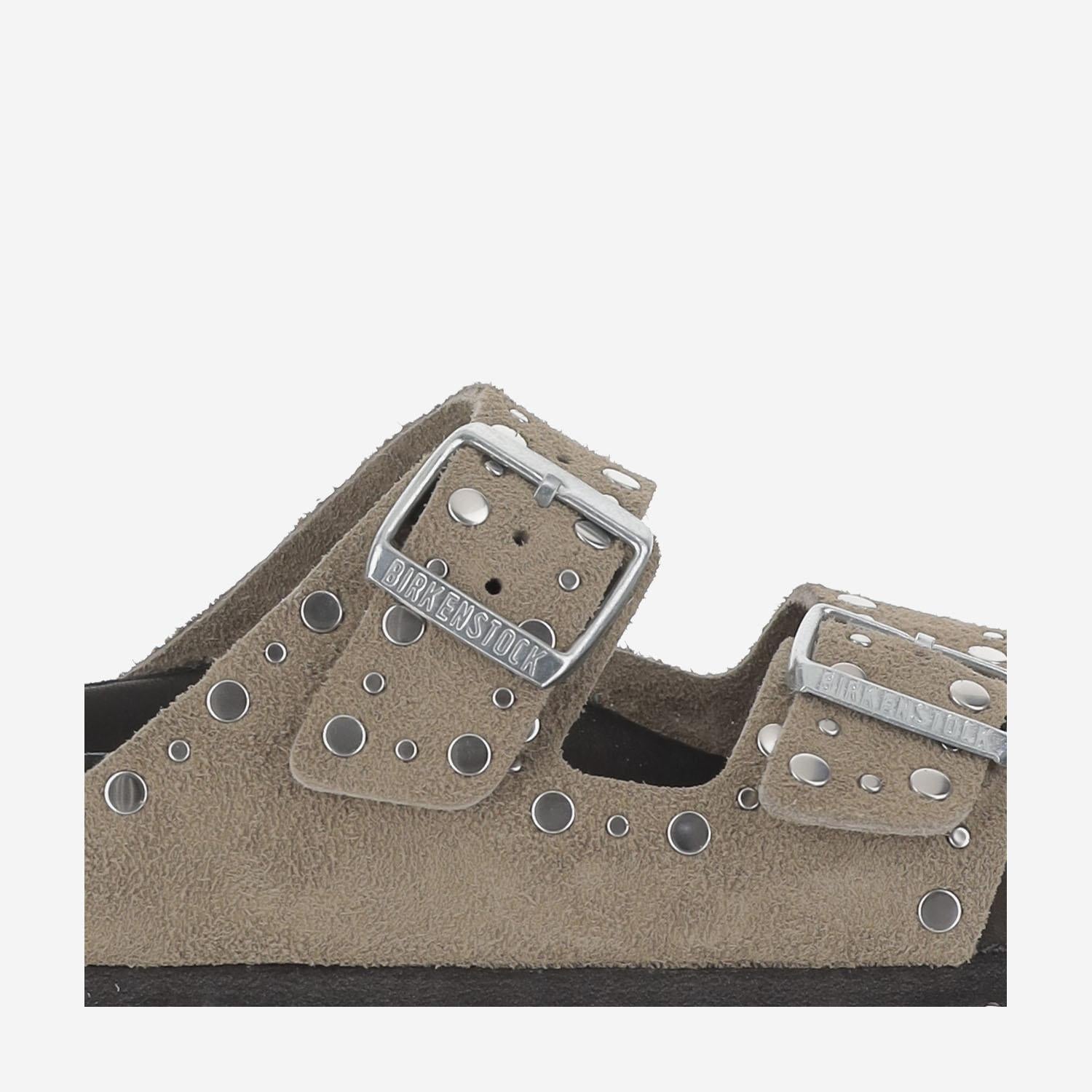 SANDALI ARIZONA Rivet IN SUEDE 1027870 TAUPE BIRKENSTOCK