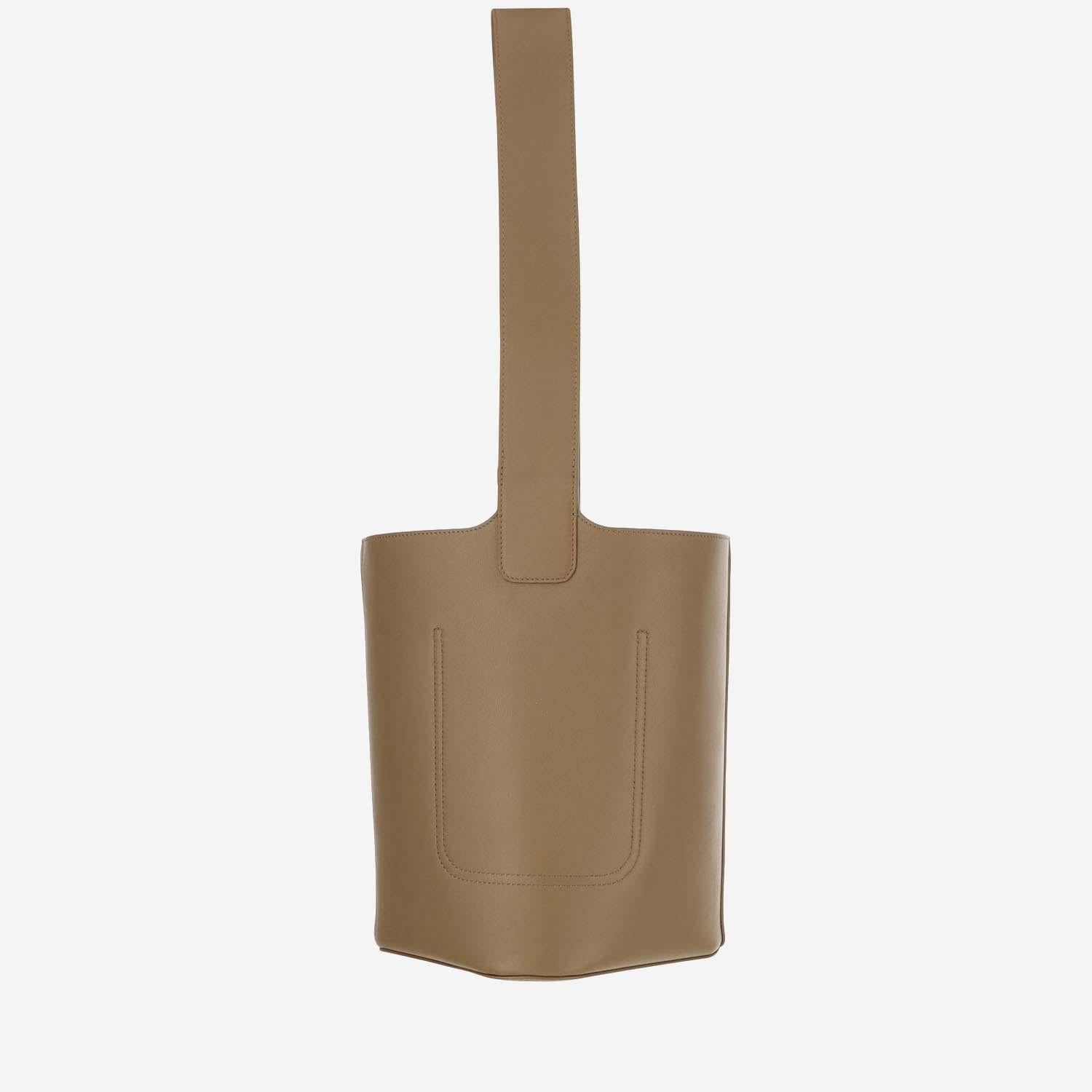 BORSA MEDIA PEBBLE BUCKET IN MORBIDA PELLE DI VITELLO AANBBBWX01 3980 LOEWE