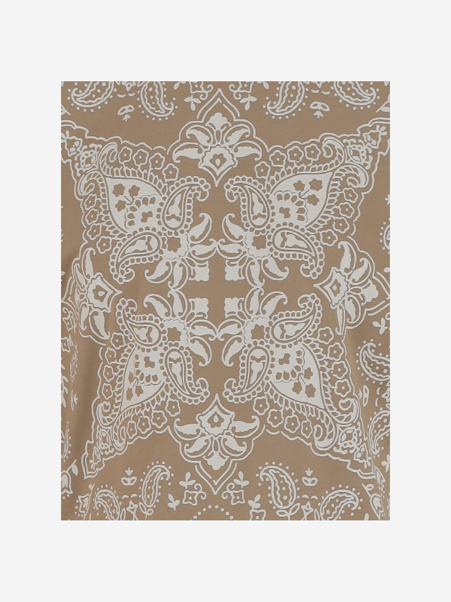 T-SHIRT NIAMEY STAMPA BANDANA IN COTONE 104604 A2CYCZ4 PINKO