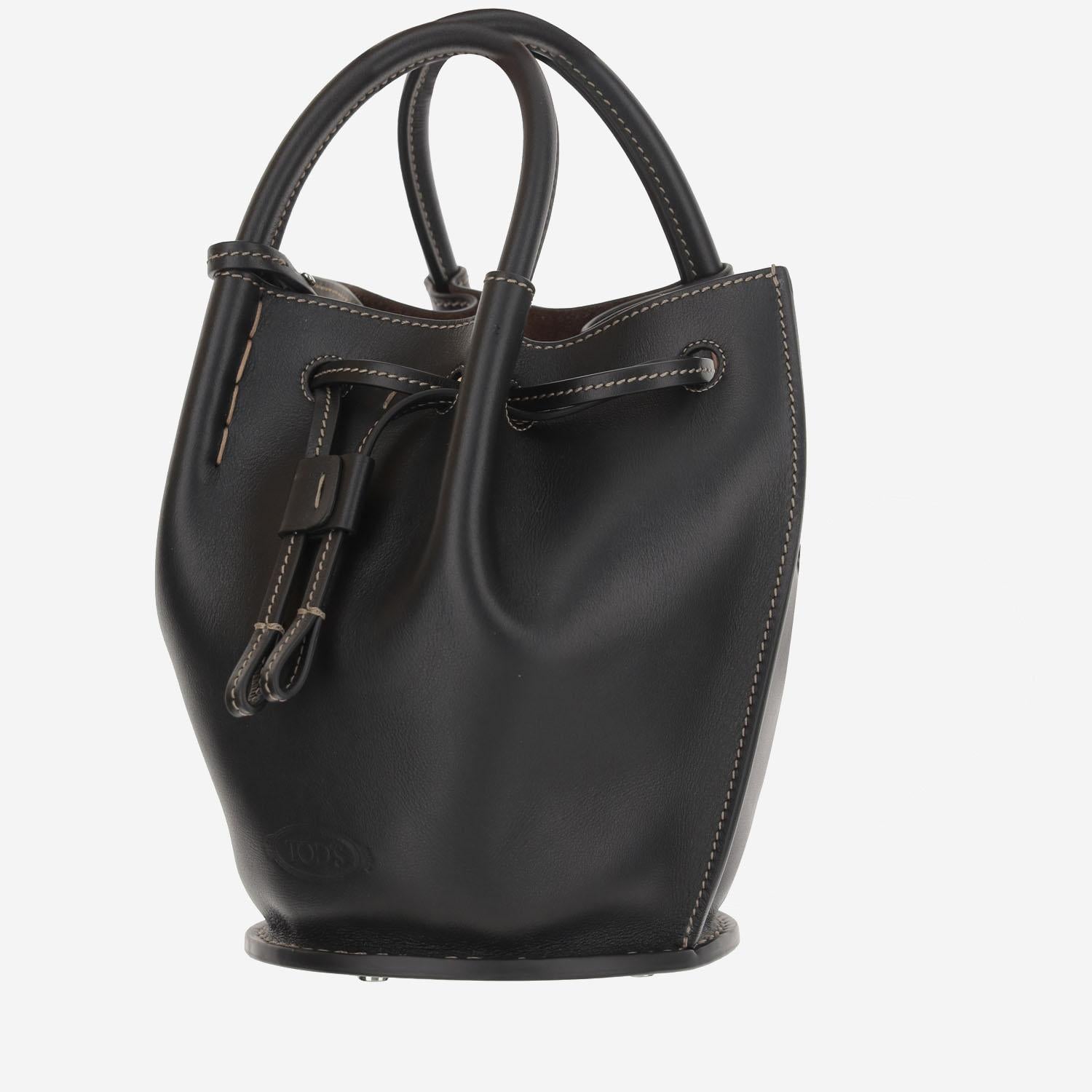 BORSA PICCOLA A SECCHIELLO IN PELLE XBWBUZK0100UPP B999 TODS